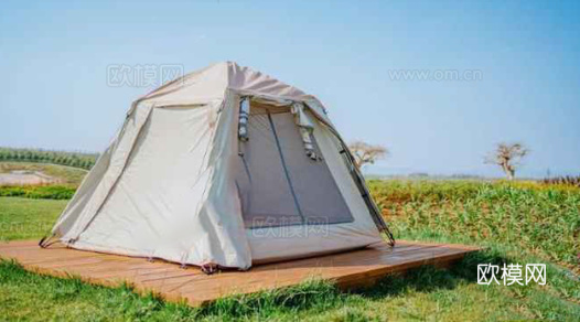 露营木平台CADcad施工图下载（渲染图4）