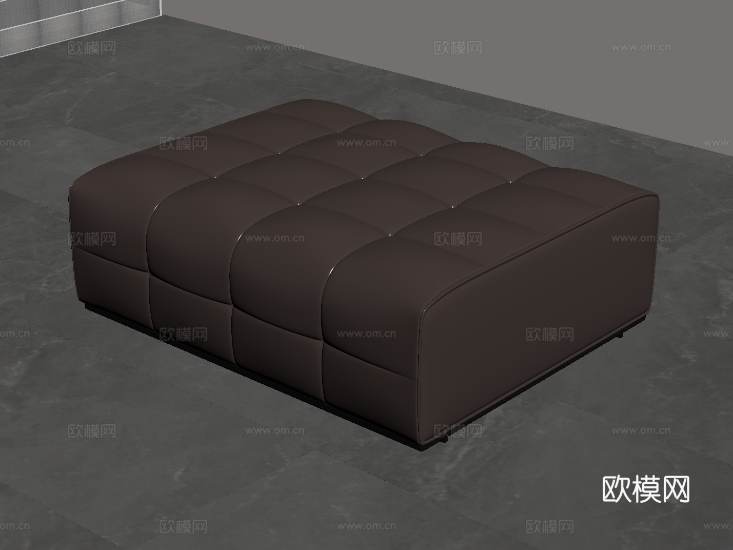 现代意式沙发凳 方凳su模型