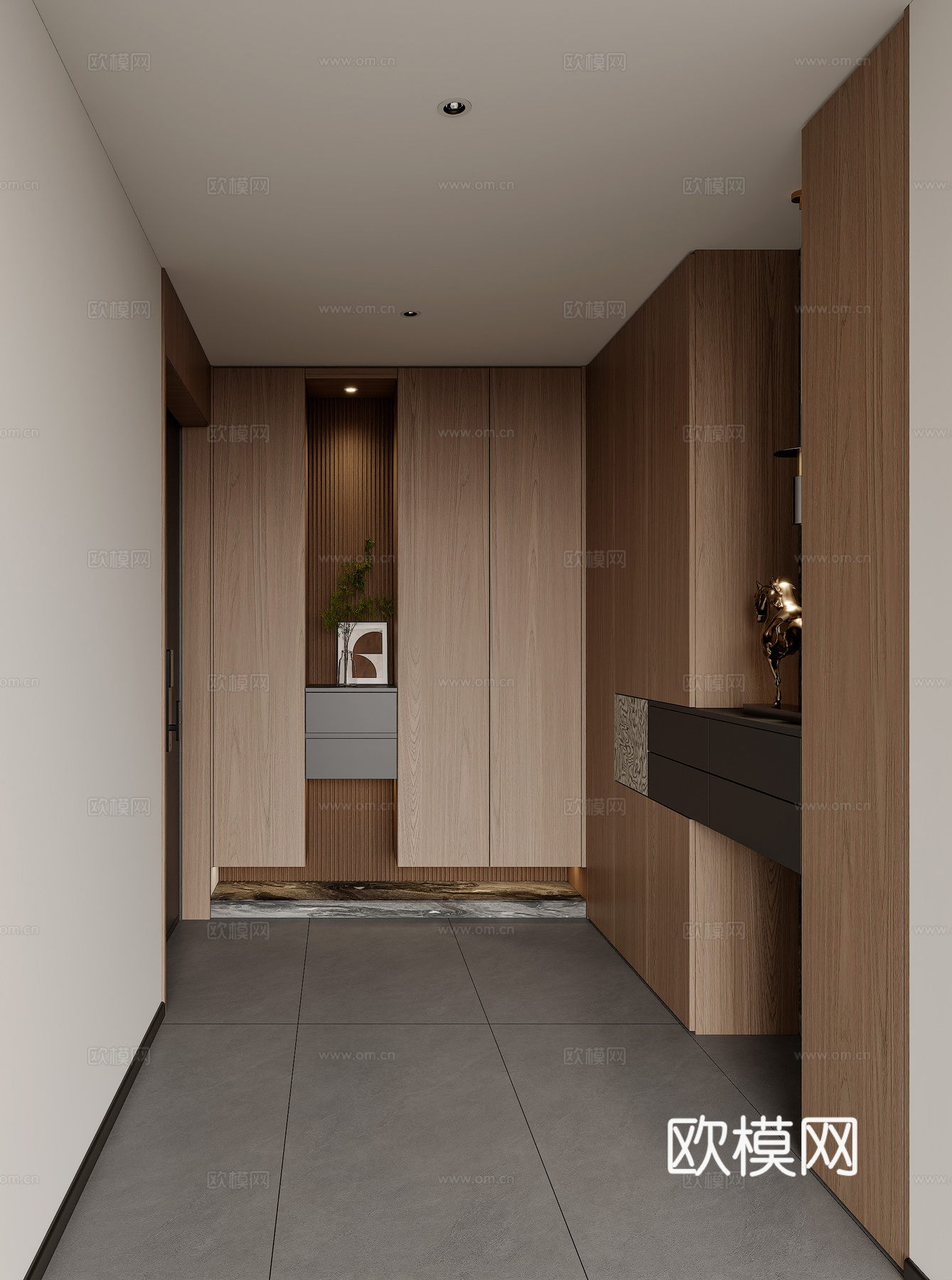 现代意式鞋柜  入户玄关鞋柜  L型鞋柜 转角鞋柜su模型