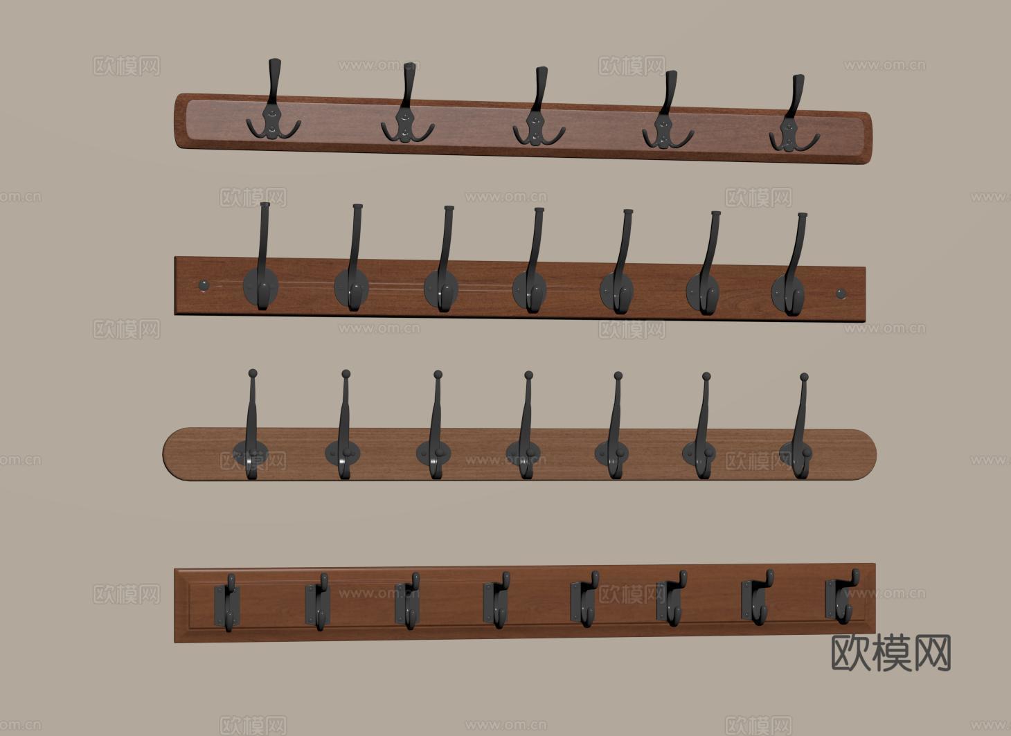 美式风挂钩 简欧挂衣钩su模型