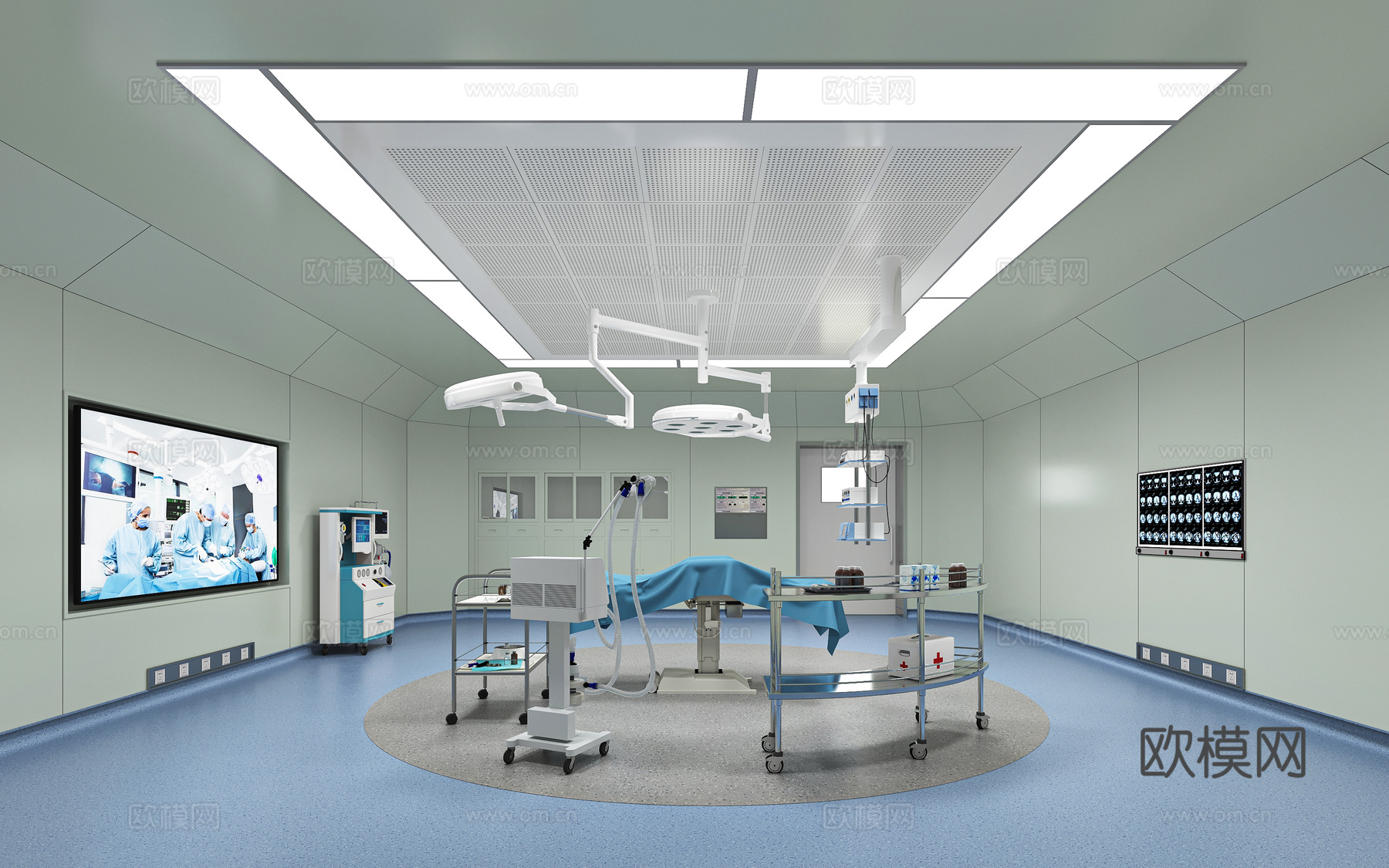 八角手术室3d模型