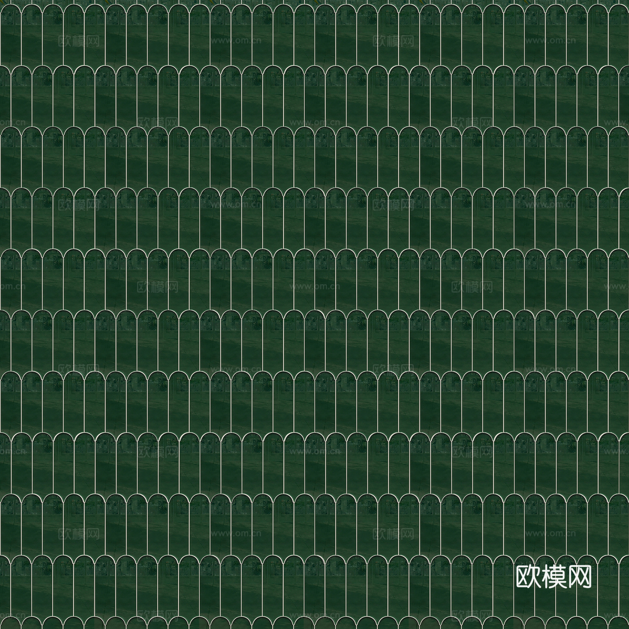 无缝深绿色羽毛砖瓷砖