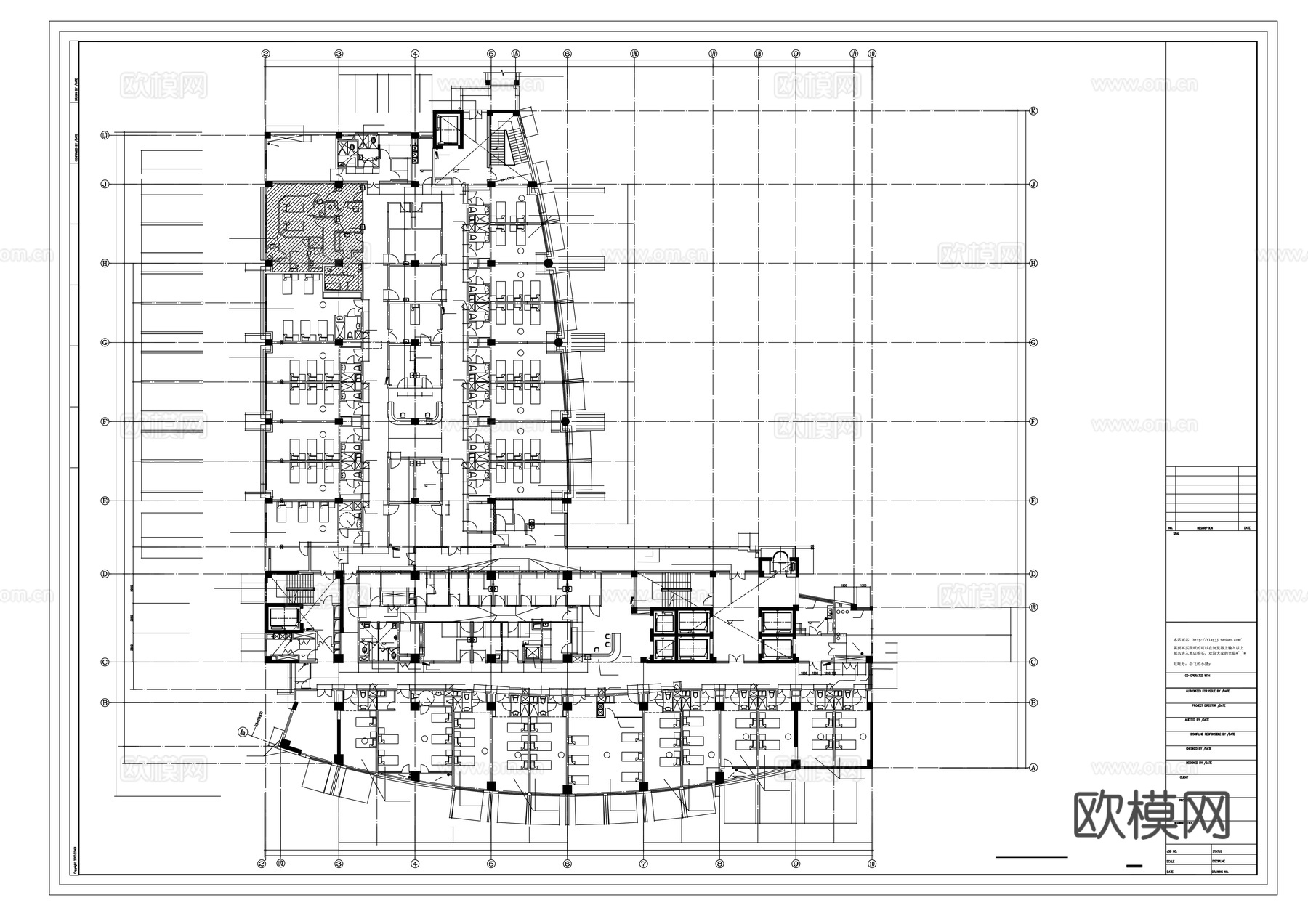 住院楼平面图cad施工图