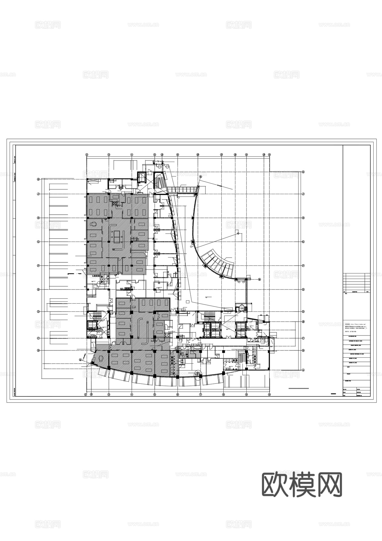 二层平面图cad施工图