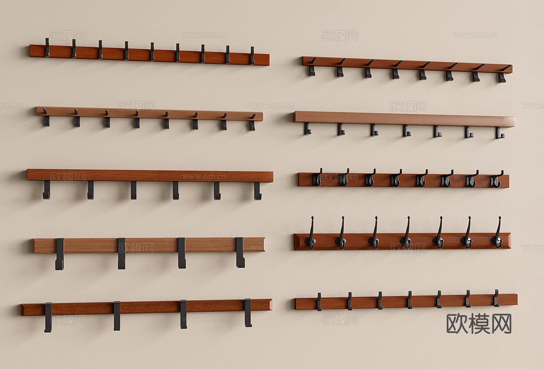 现代挂钩 挂衣钩su模型