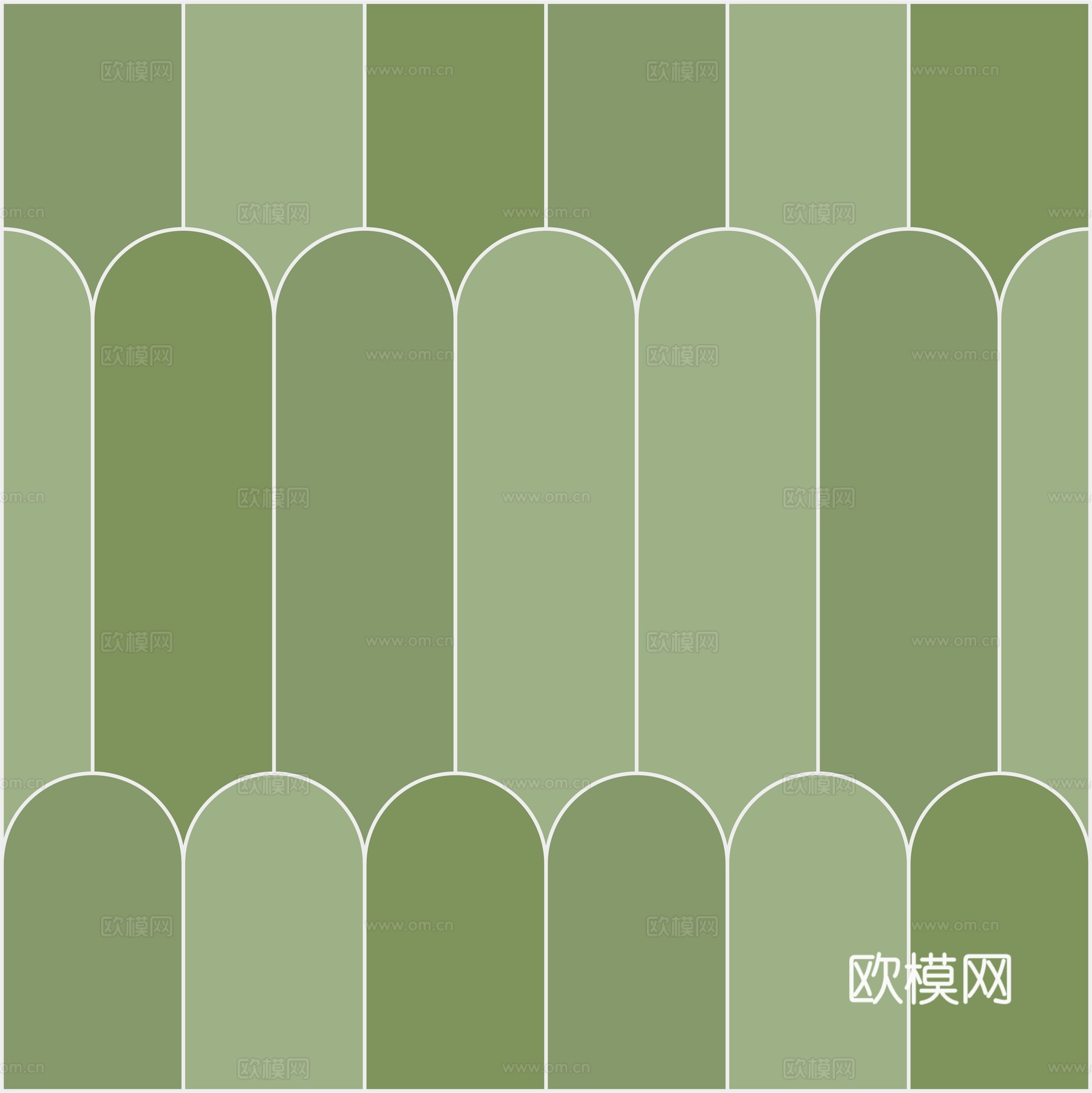 绿色羽毛砖花砖