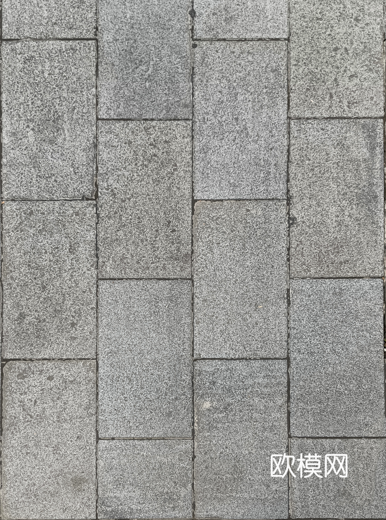 户外灰色错缝水泥地砖