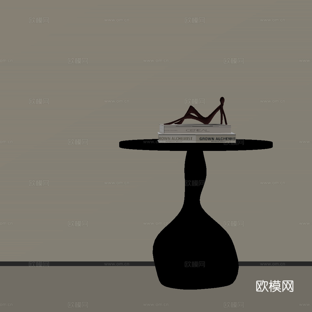 现代意式边几 圆几角几su模型