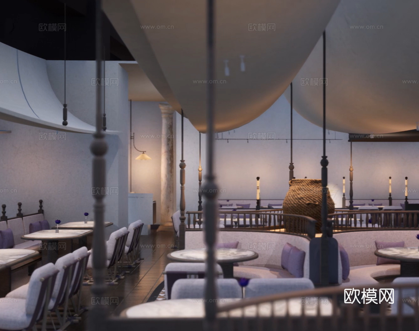 泰国餐厅成都店丨现场照丨CAD施工图丨厨房系统丨空调丨消防图cad施工图下载（渲染图6）