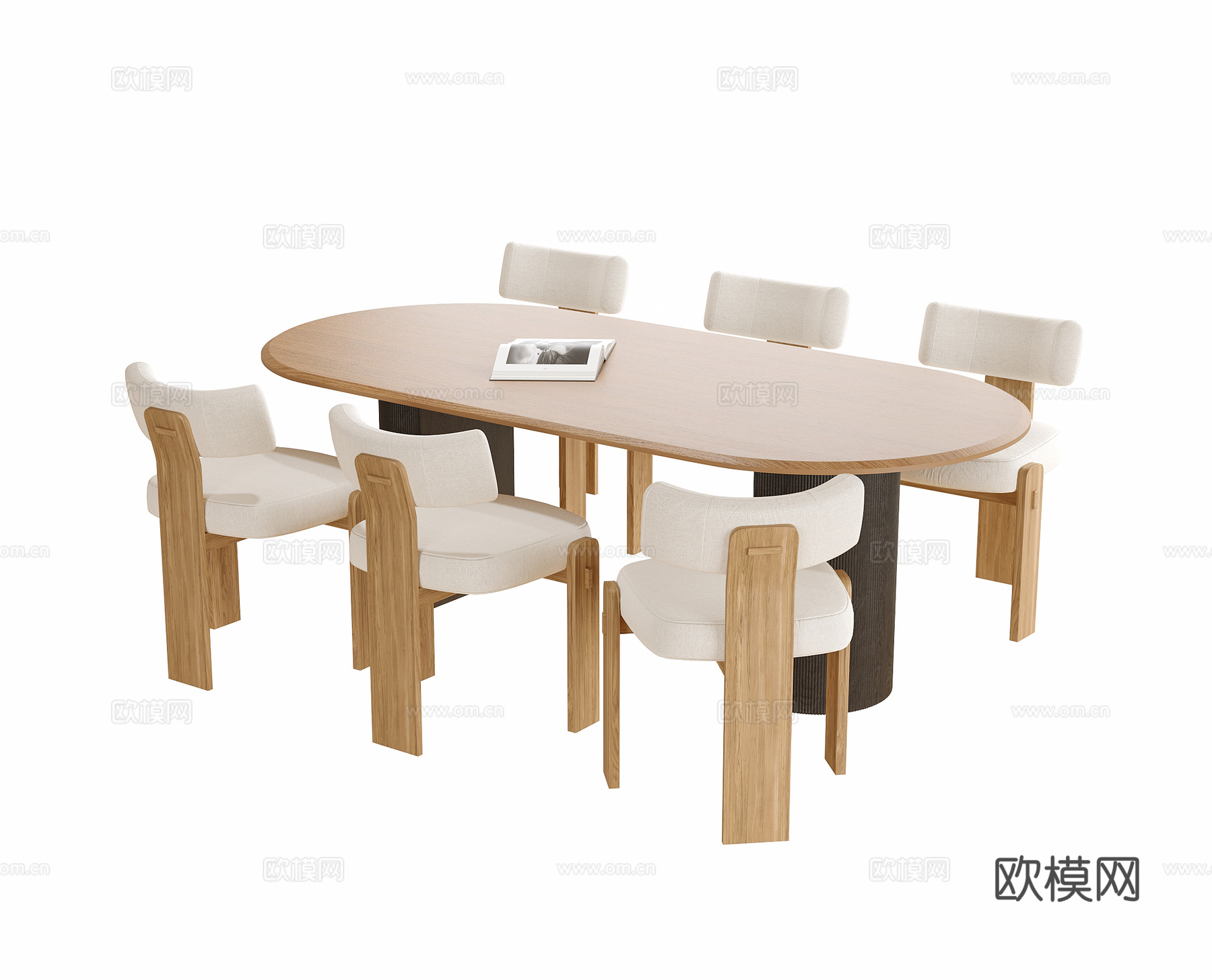 现代餐桌椅 餐椅 餐桌su模型