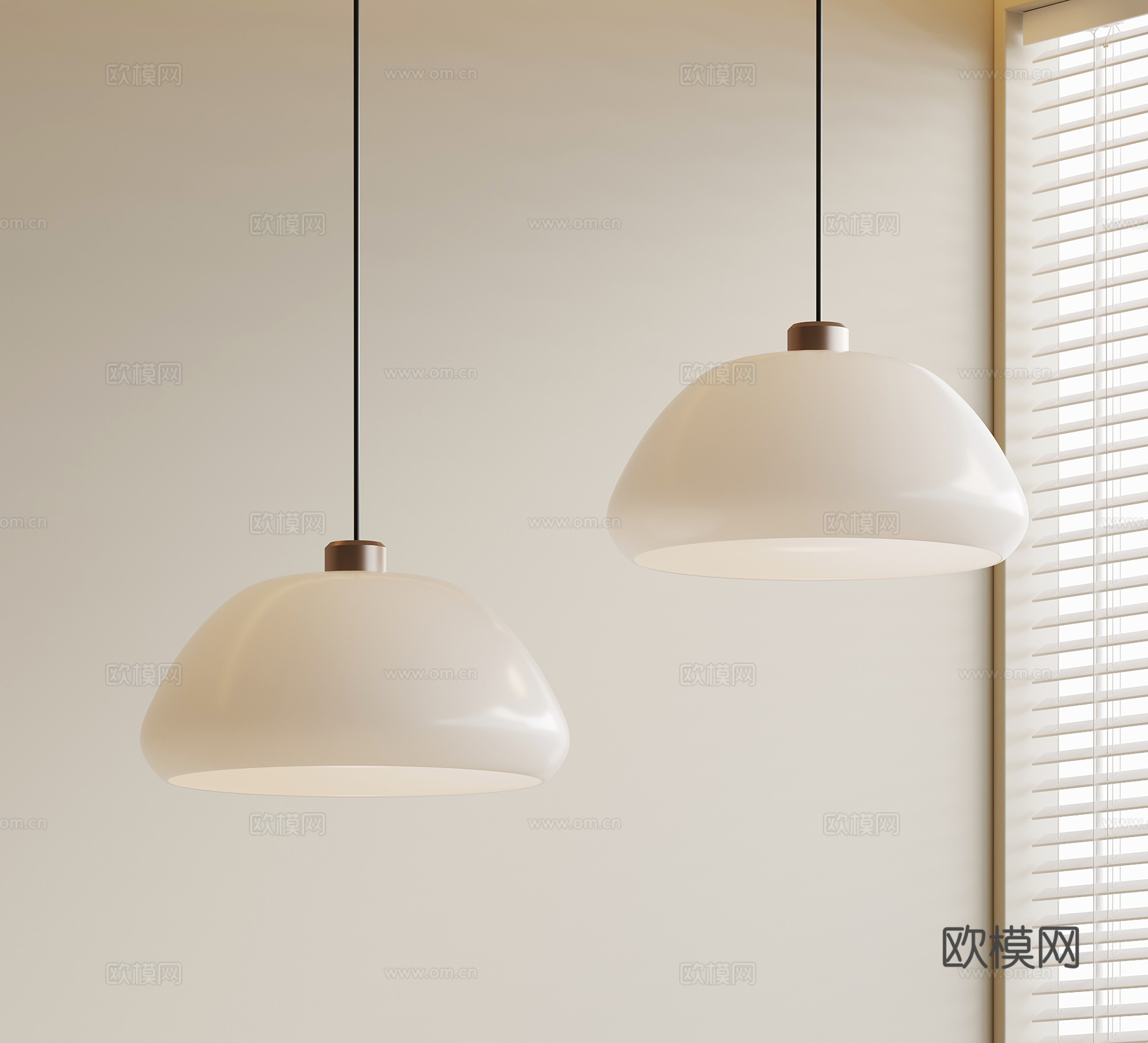 现代奶油风吊灯 小吊灯su模型su模型