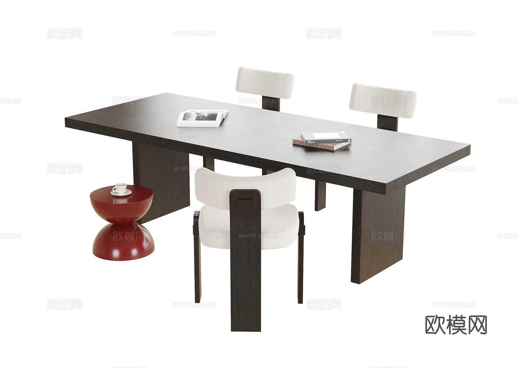 现代餐桌椅 餐椅 餐桌su模型