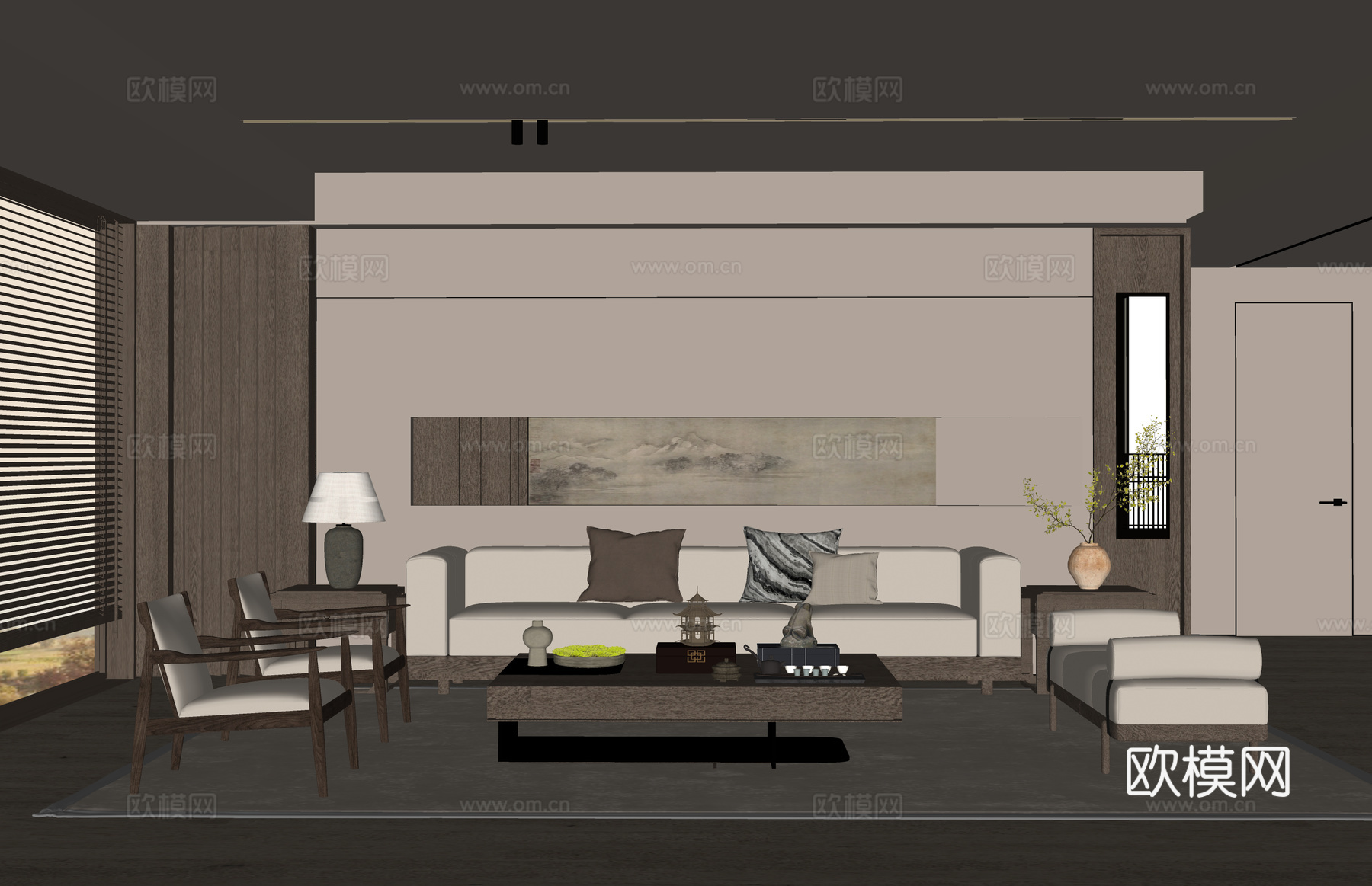 餐厅 衣帽间 门窗 卫生间 厨房su模型