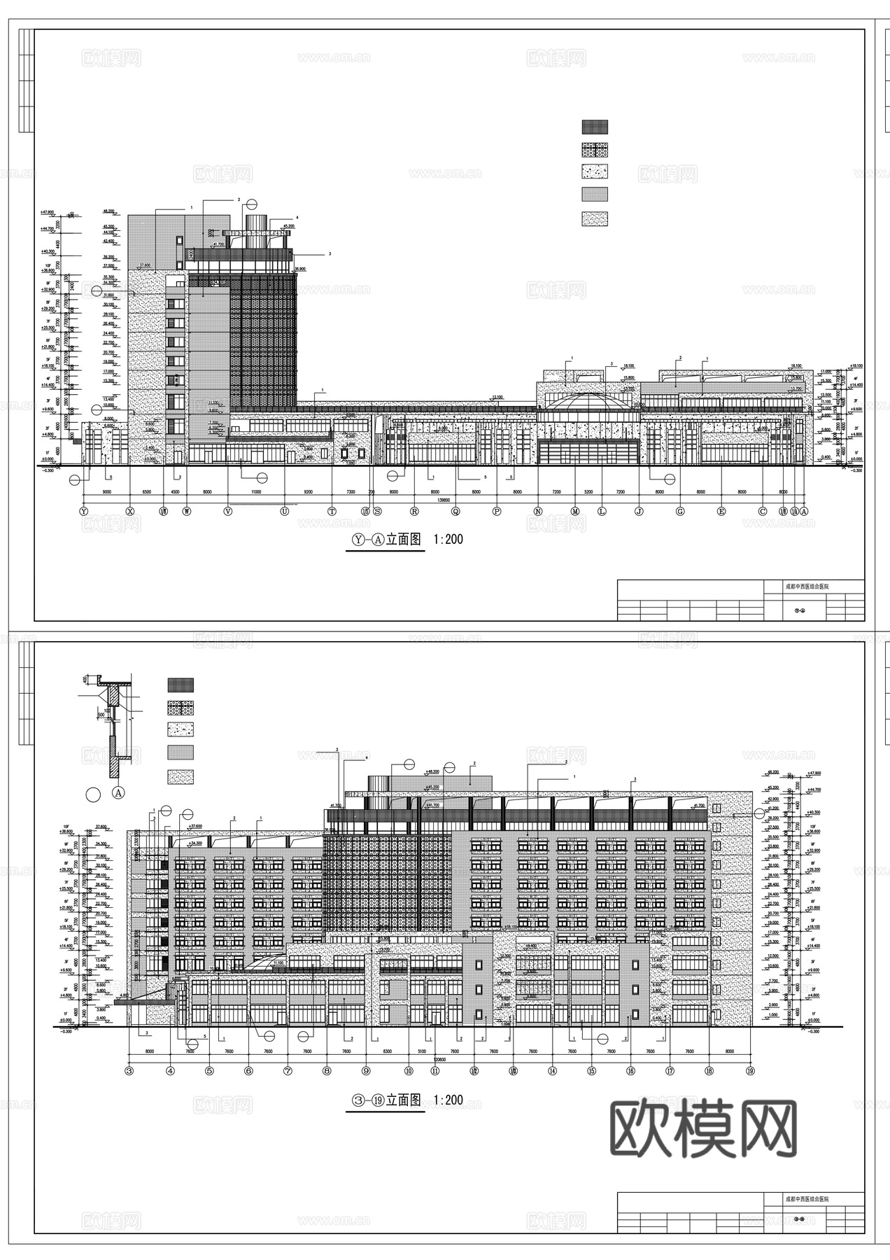 主楼立面cad施工图
