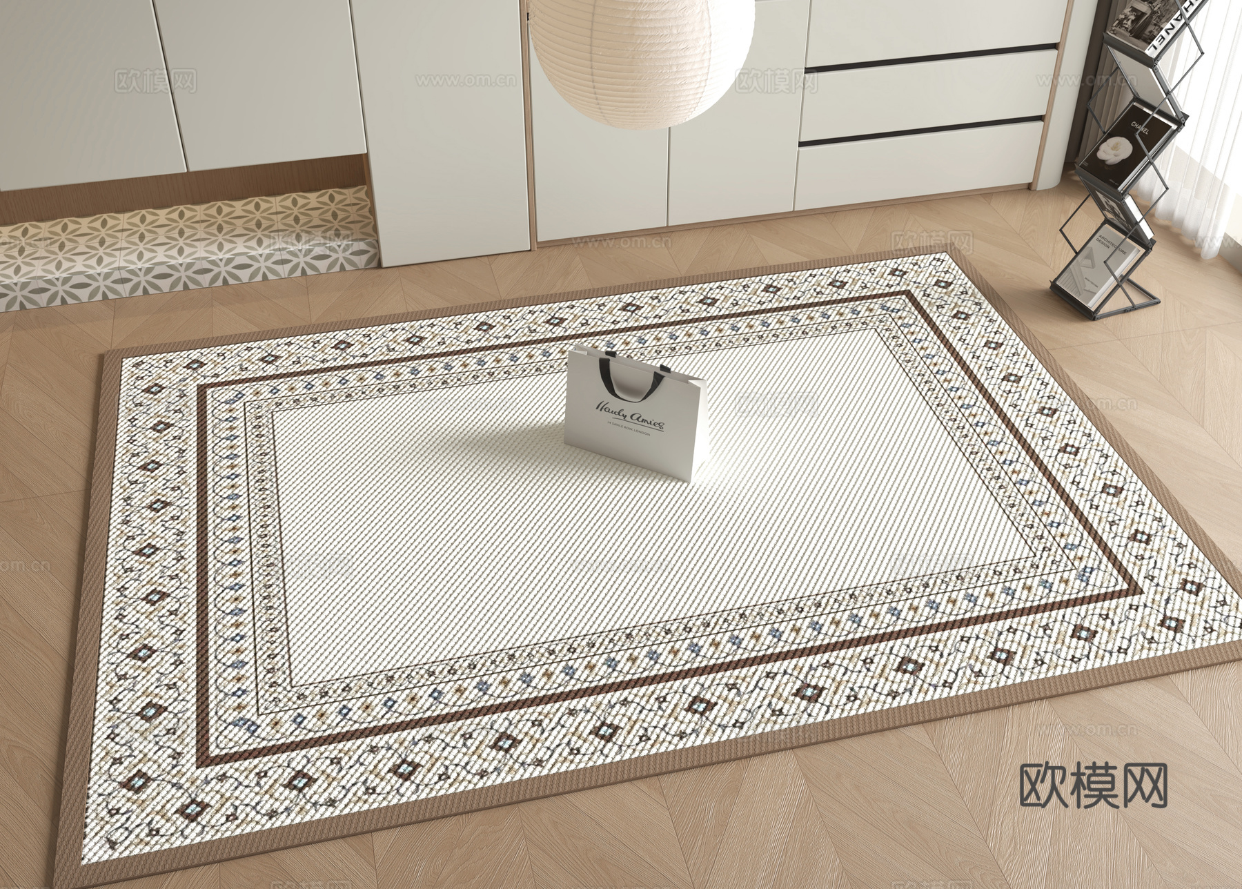 美式地毯su模型