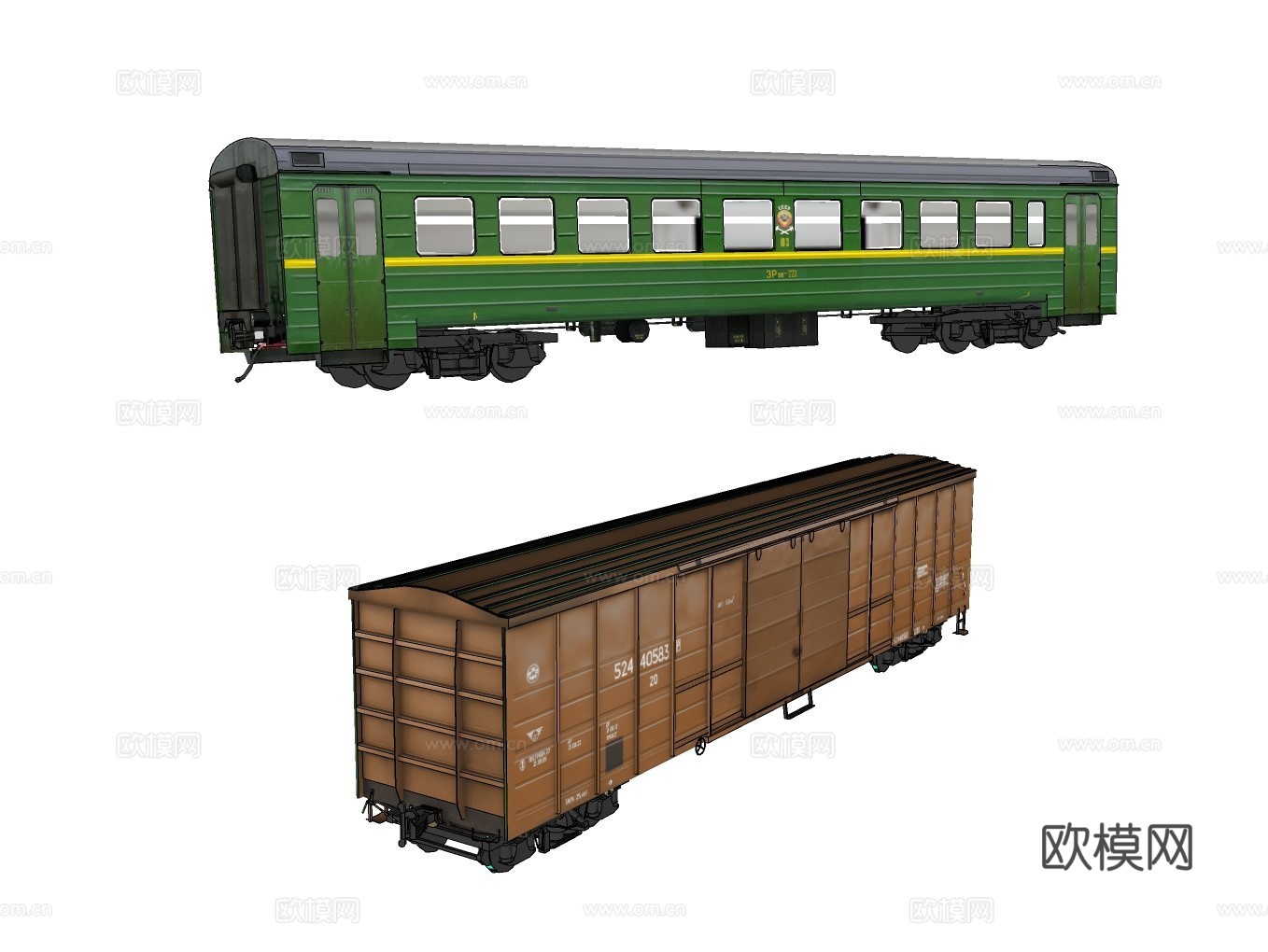 火车车厢su模型