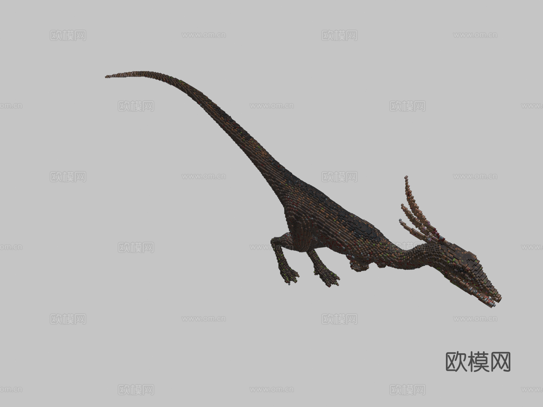 我的世界迅猛龙建造示意图su模型