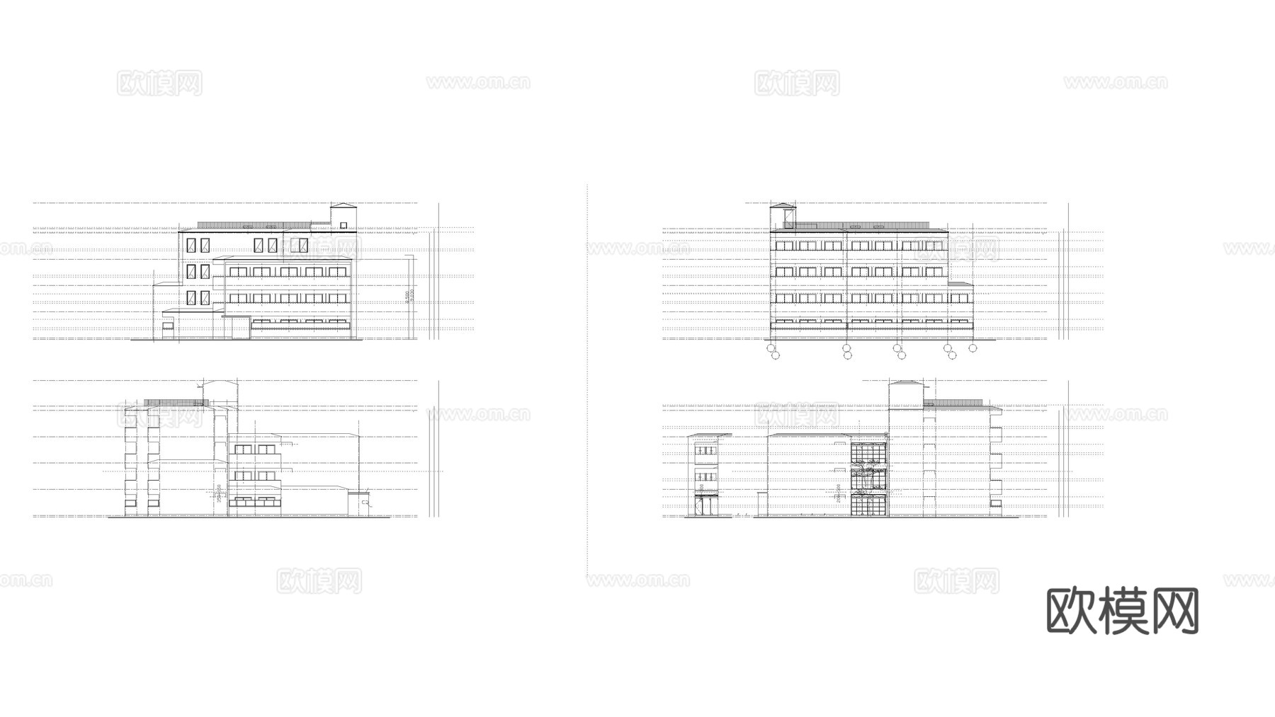 酒店建筑  多层建筑 住宅建筑 学校建筑 宿舍建筑 公寓建筑cad施工图下载