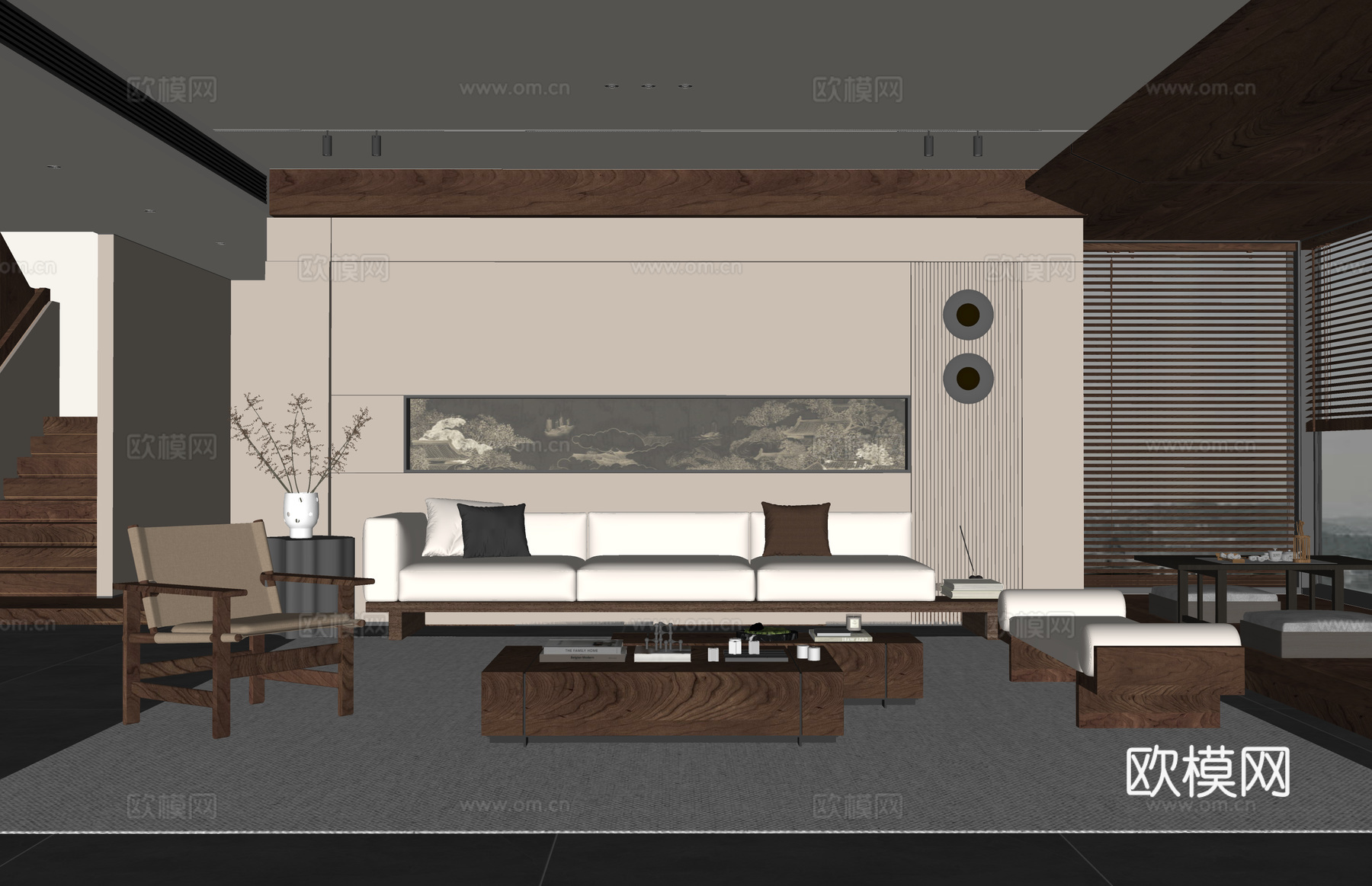 客餐厅 门窗 卫生间 客厅 厨房 卧室su模型