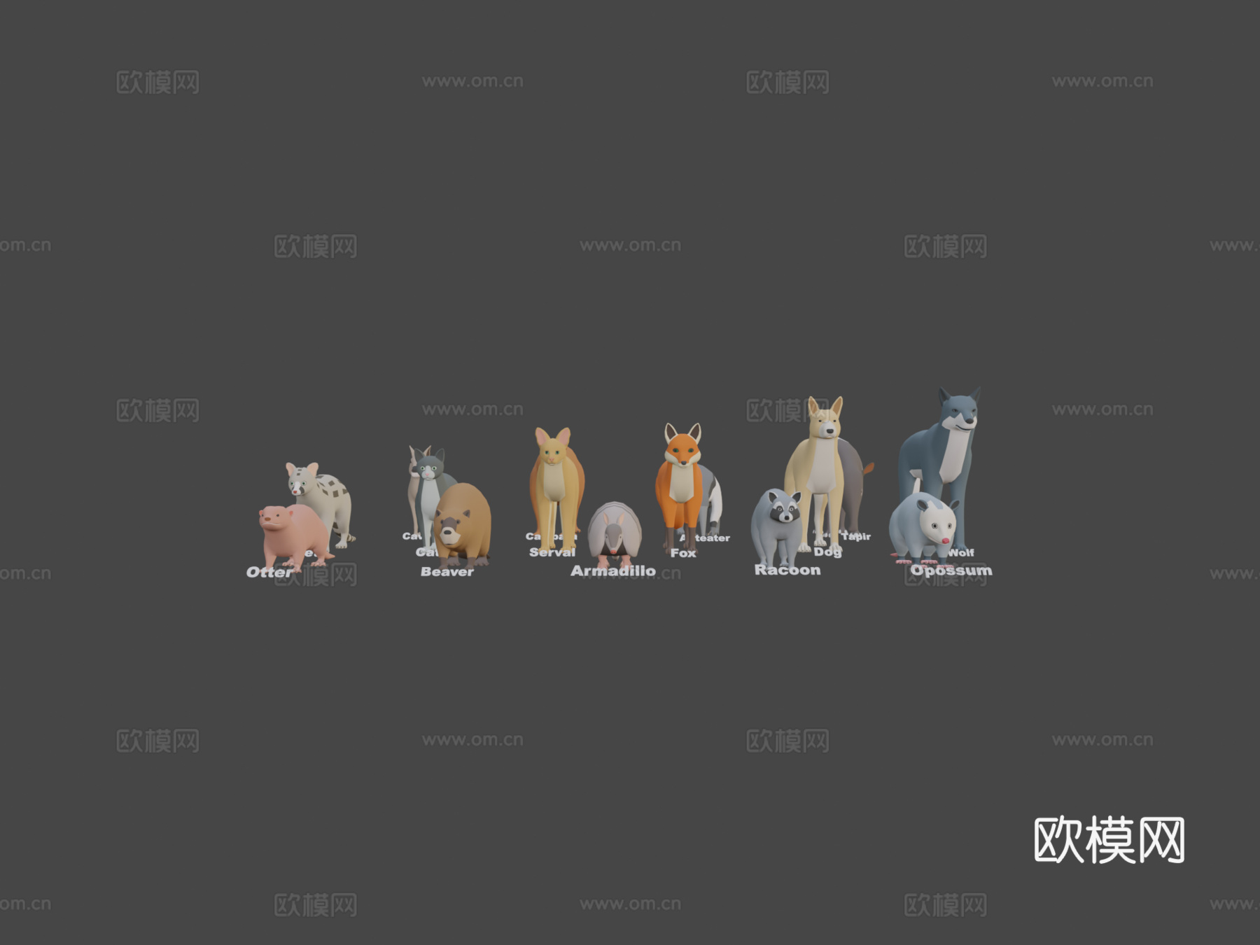 动物包中型野兽su模型