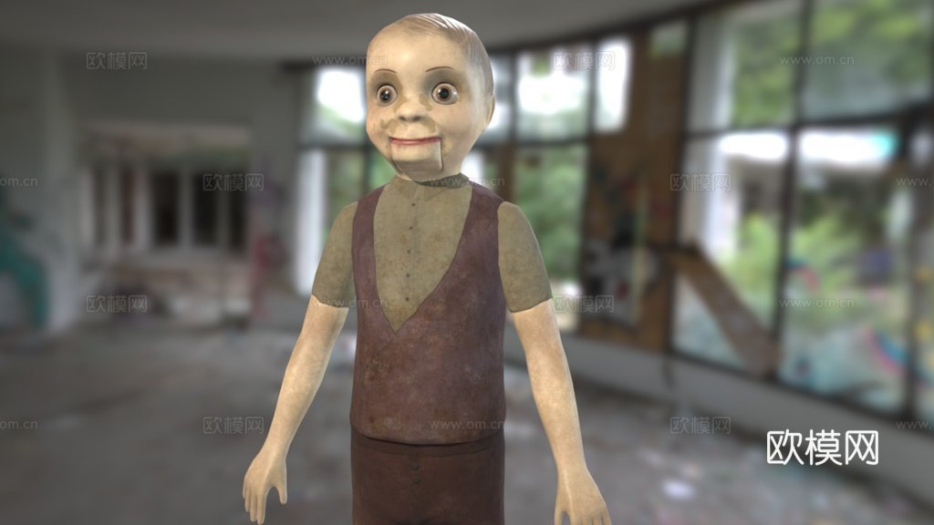 闹鬼腹语玩偶su模型