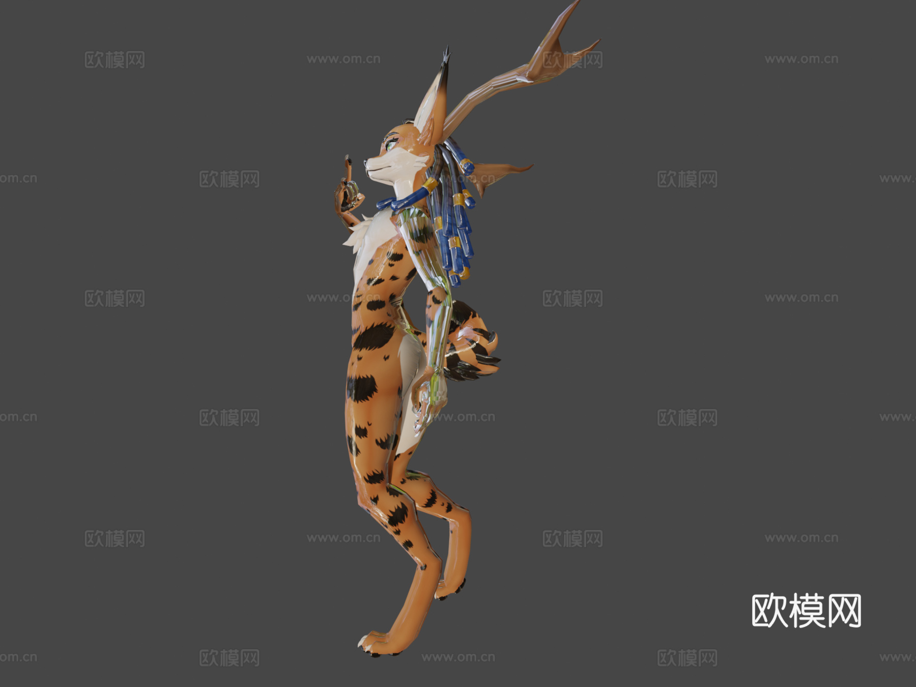 北极山猫虚拟形象su模型