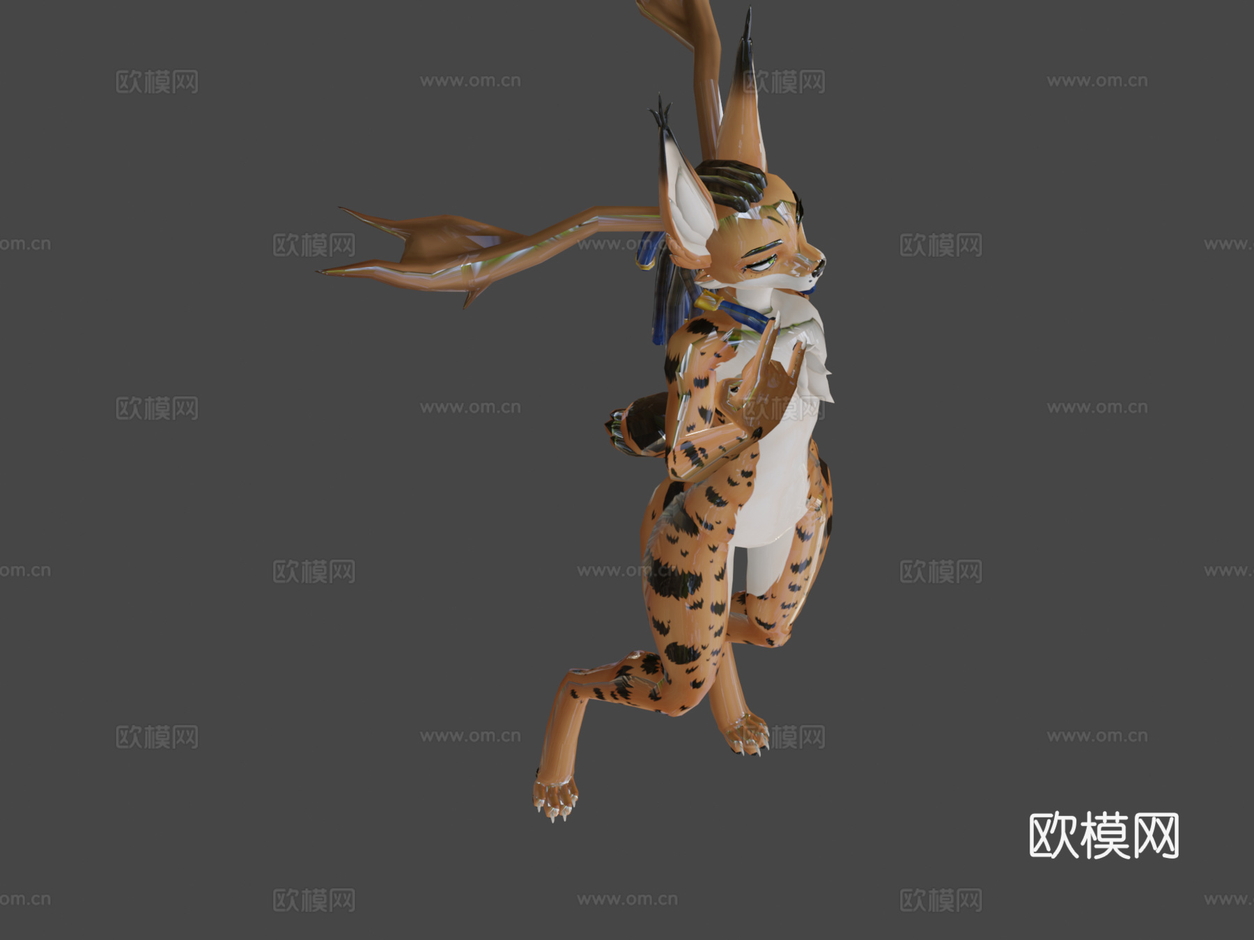 北极山猫虚拟形象su模型