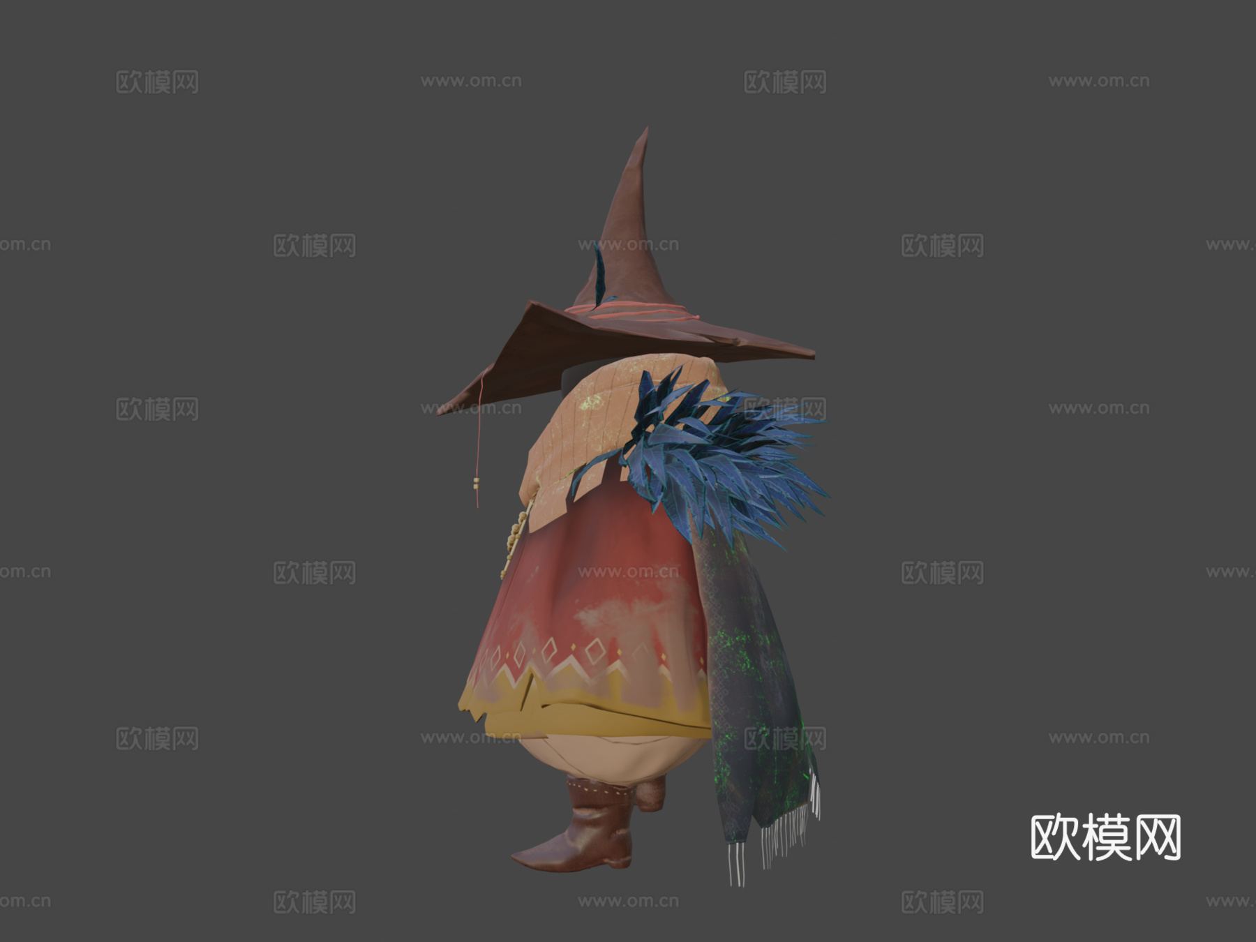 狂野女巫原生种su模型