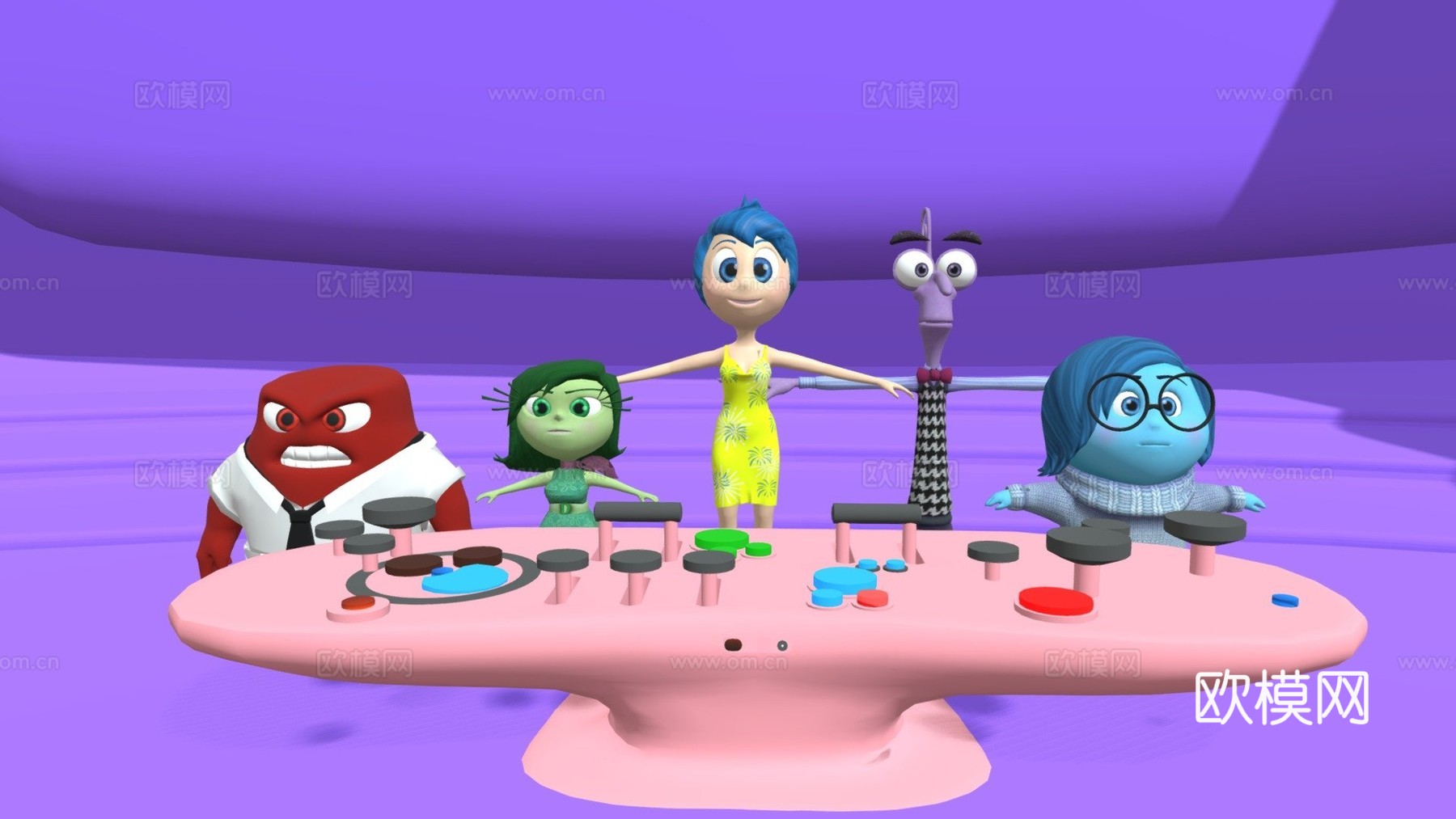 头脑特工队全角色套装全绑定su模型