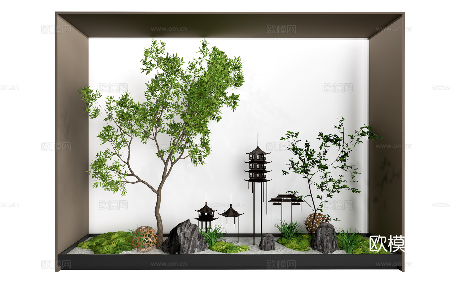 现代景观植物 景观花池 植物组团 植物堆su模型