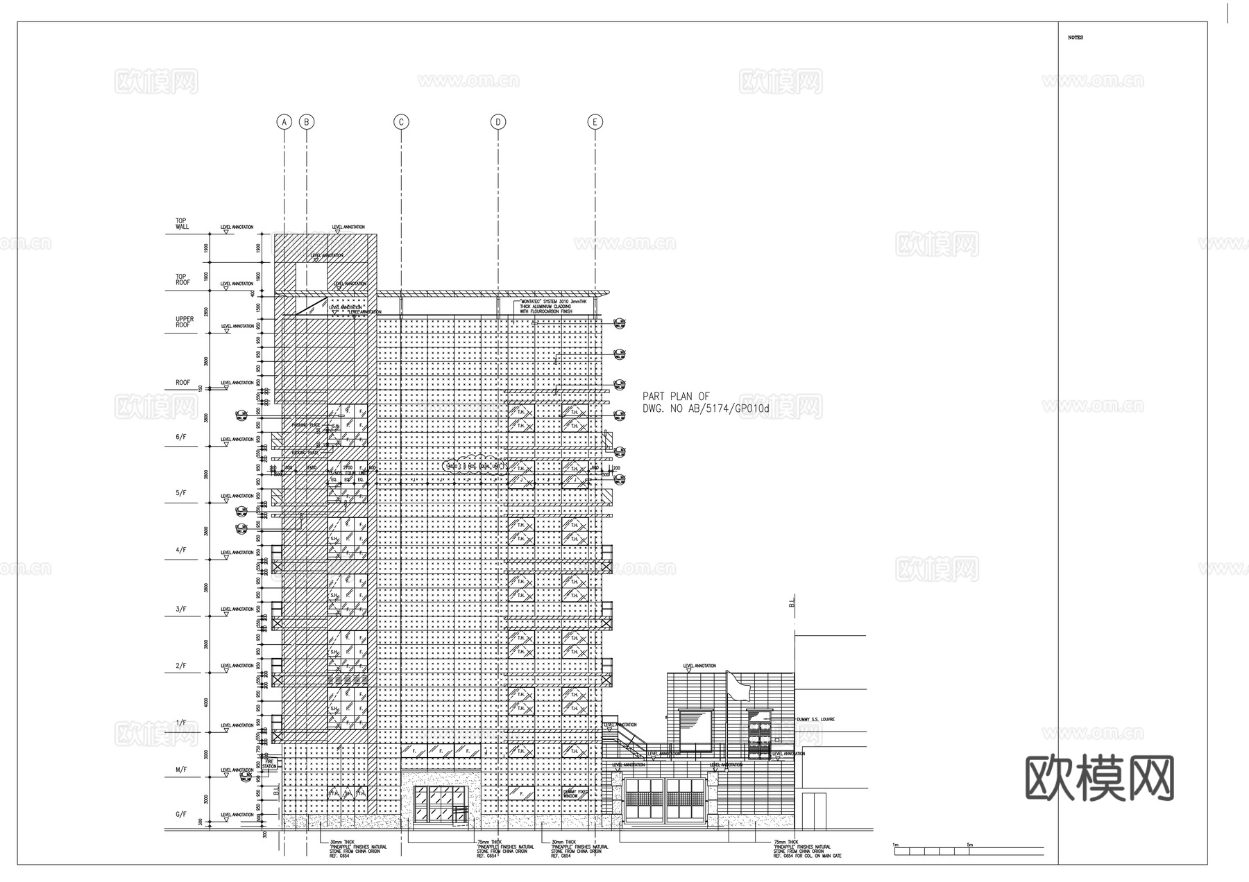 办公楼cad施工图下载