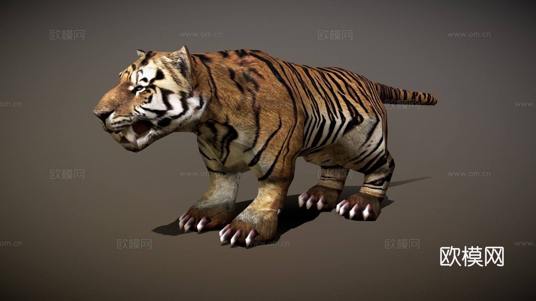 三维实时幻想坐骑虎su模型下载（渲染图1）