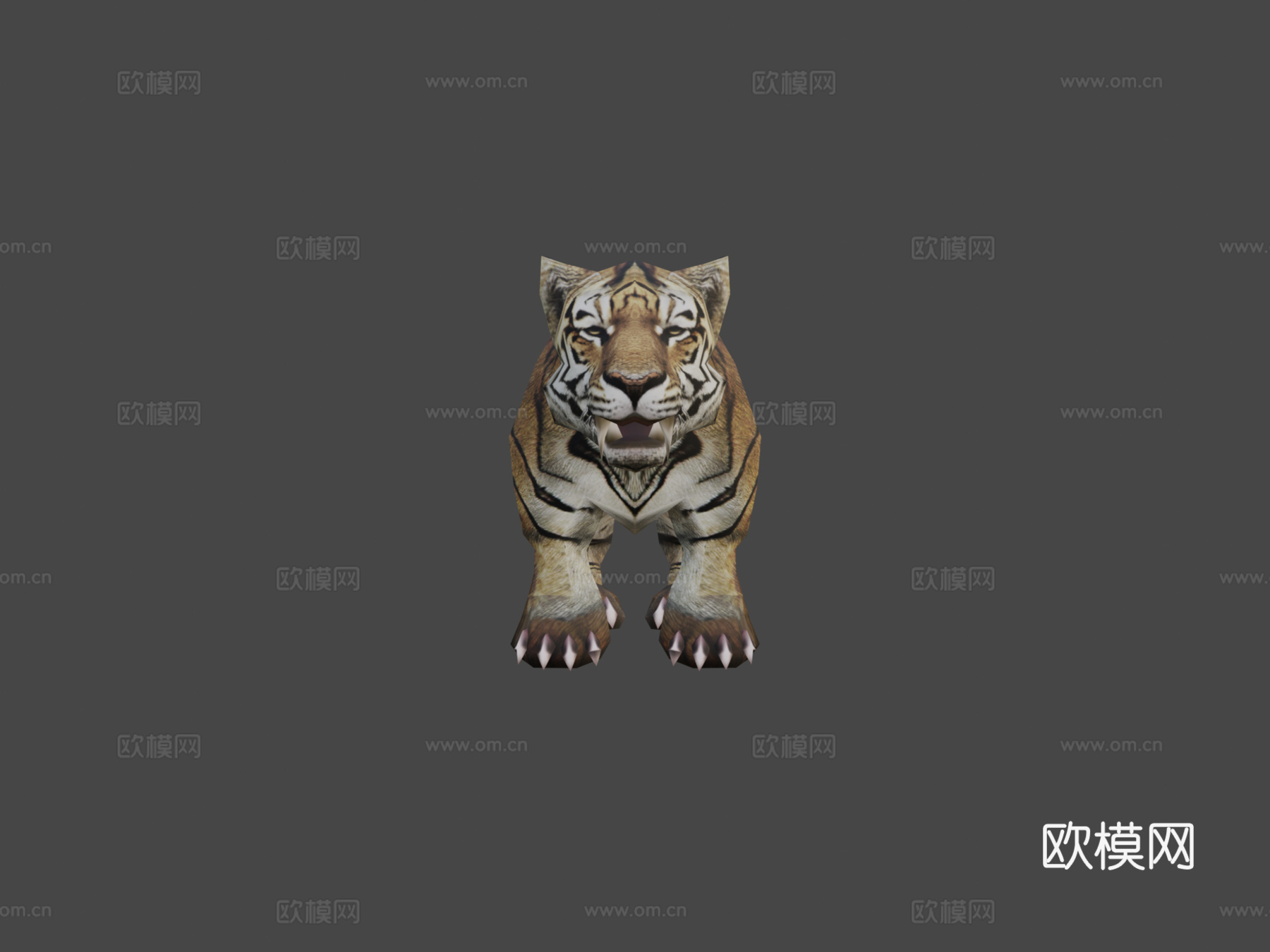 三维实时幻想坐骑虎su模型下载（渲染图5）