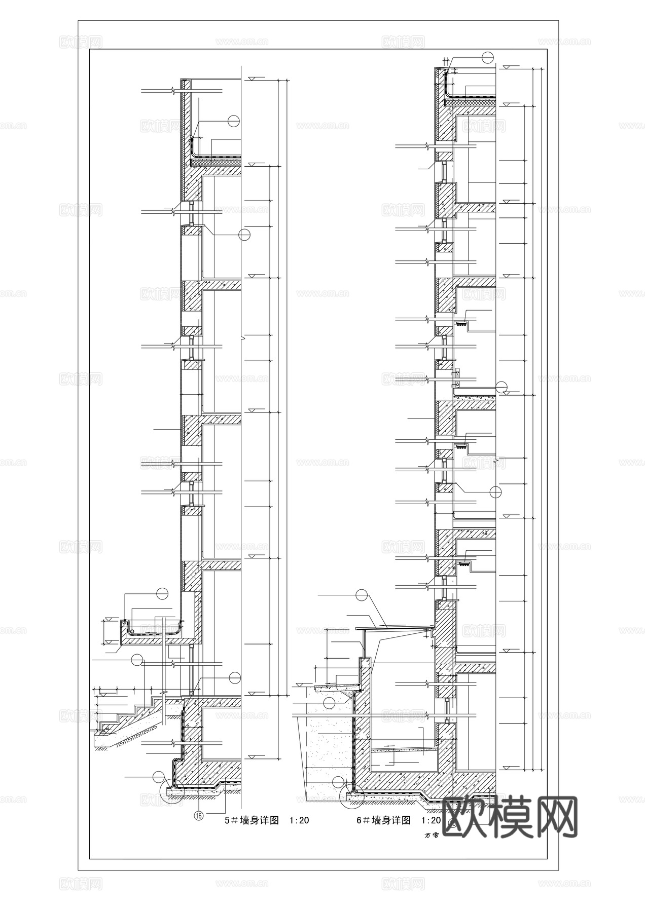 墙身详图cad施工图