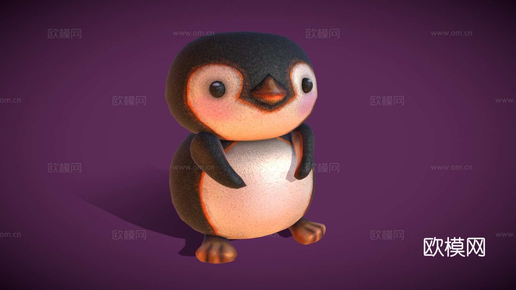 可爱胖企鹅su模型