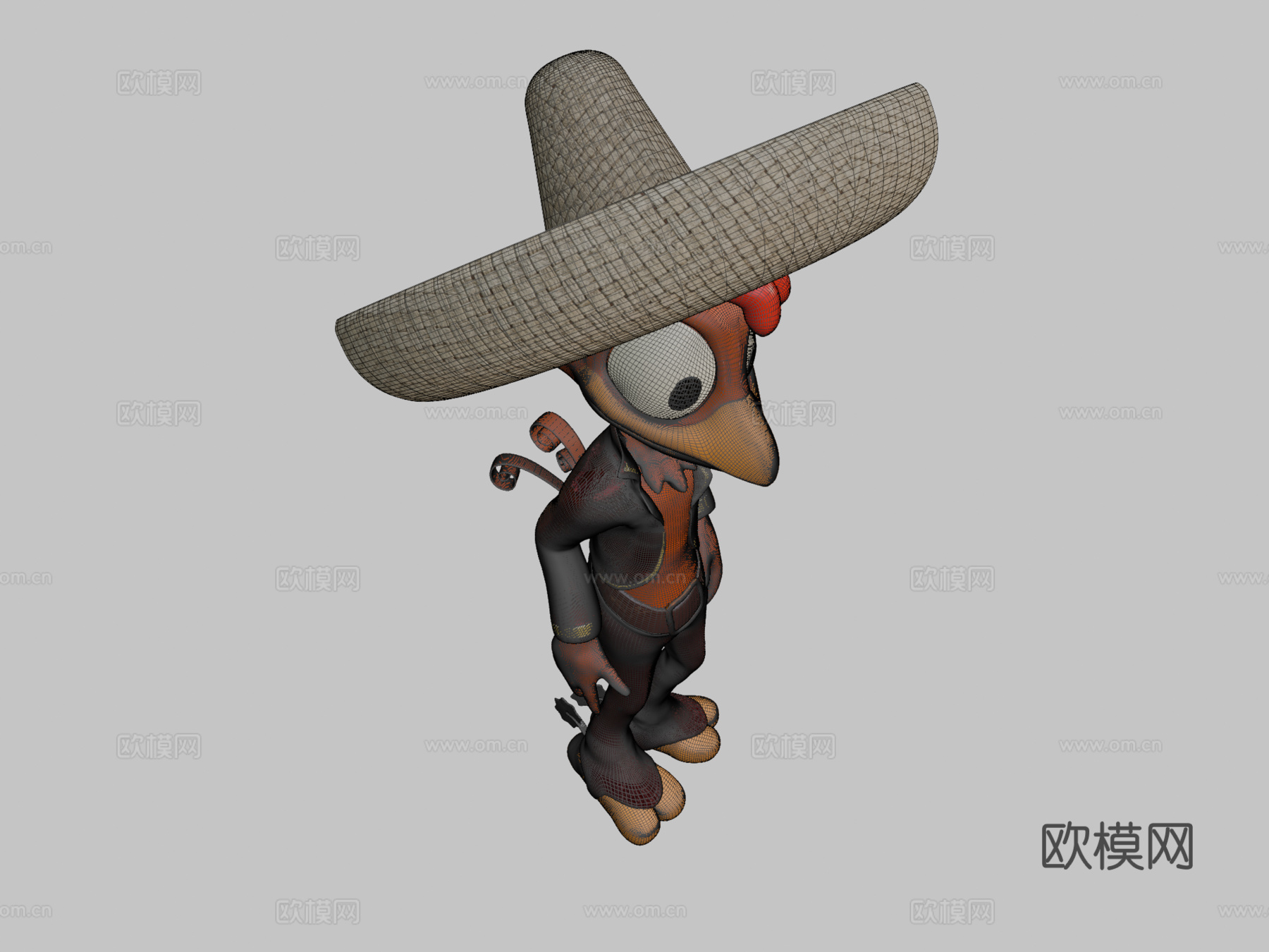 粉丝艺术潘奇托手枪迪士尼角色su模型