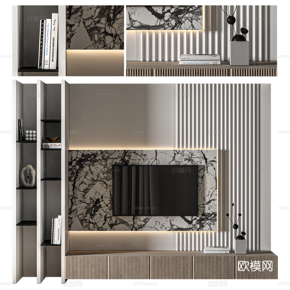 Liem 03 电视墙3d模型