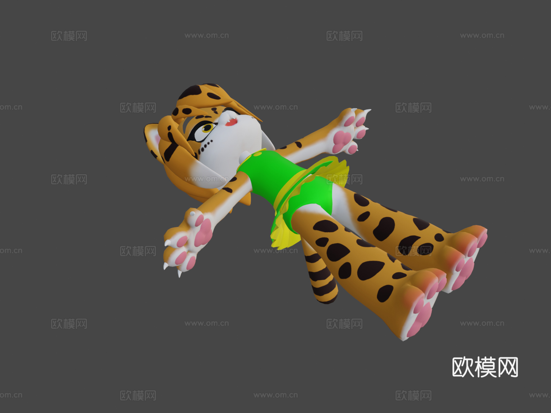 空想造物女仆猫老虎su模型