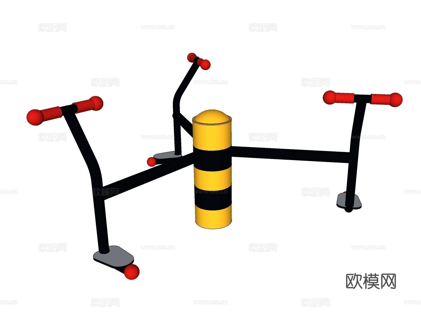 健身器材su模型