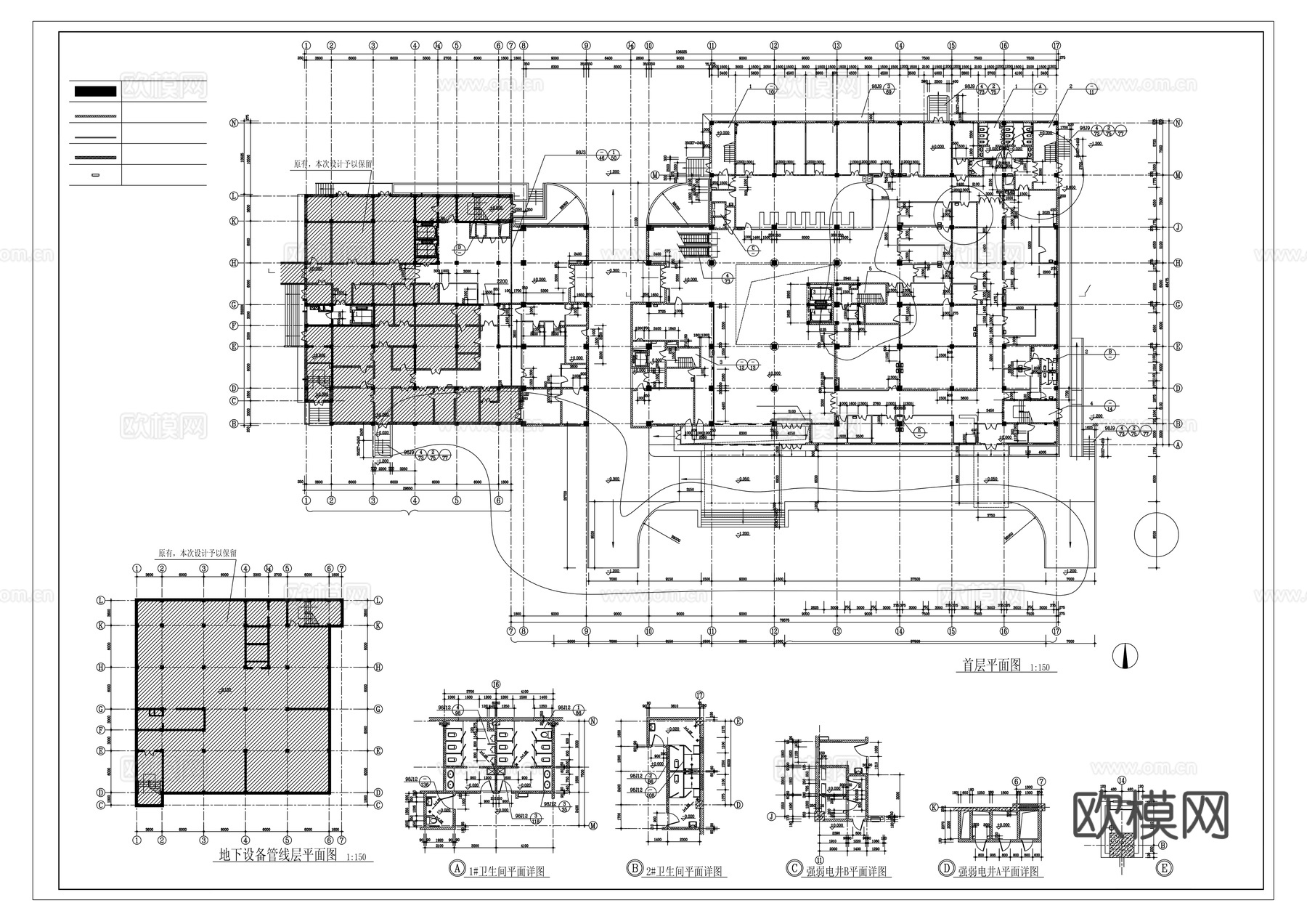 首层平面图cad施工图