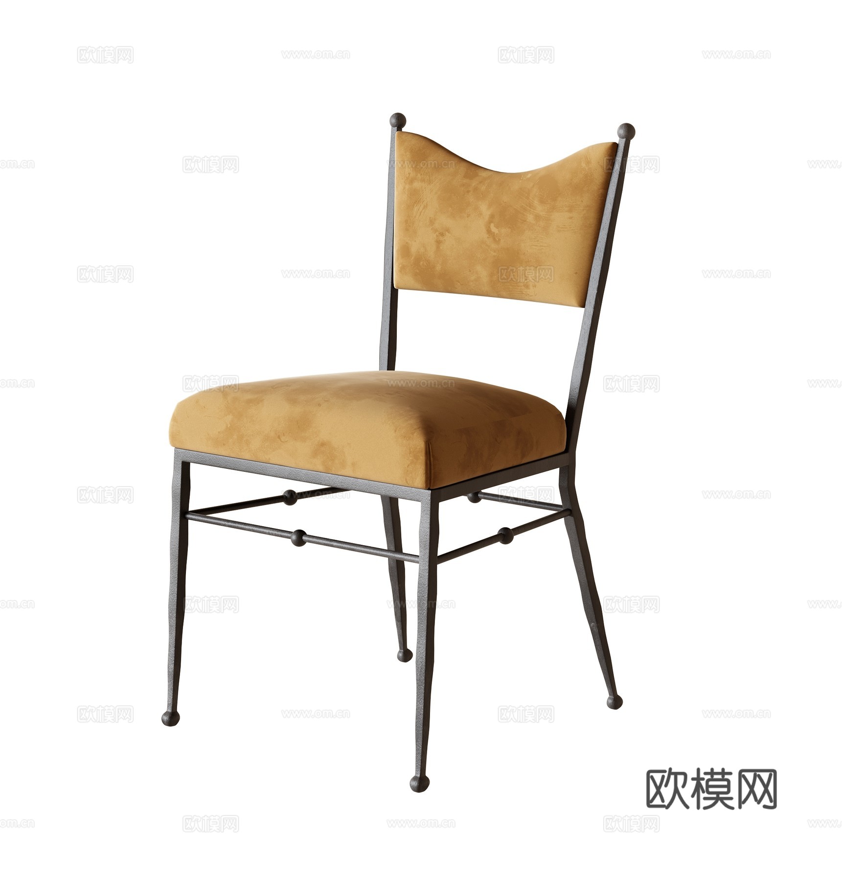 美式中古单椅su模型