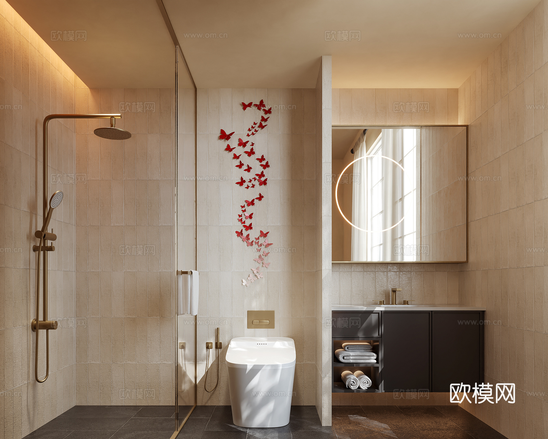 现代卫生间su模型