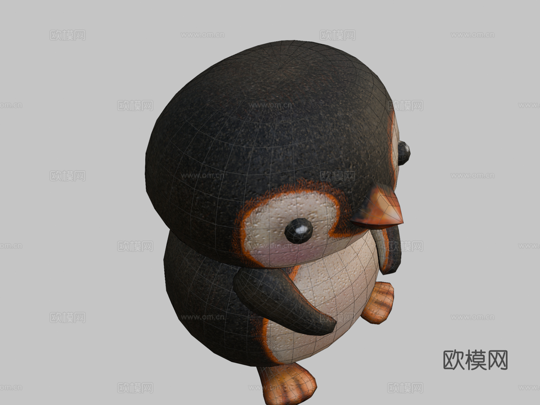 可爱胖企鹅su模型