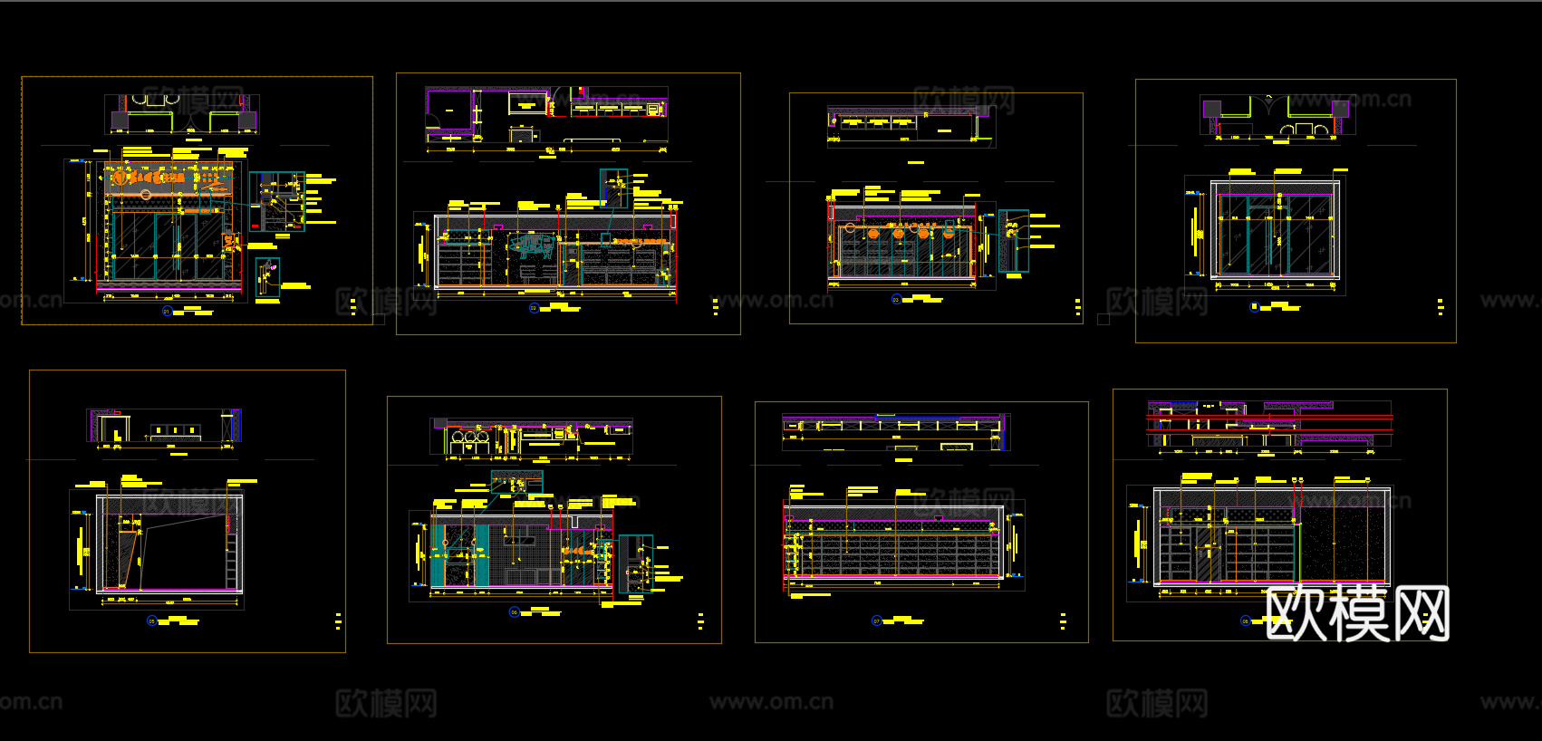 超市装修施工图cad施工图