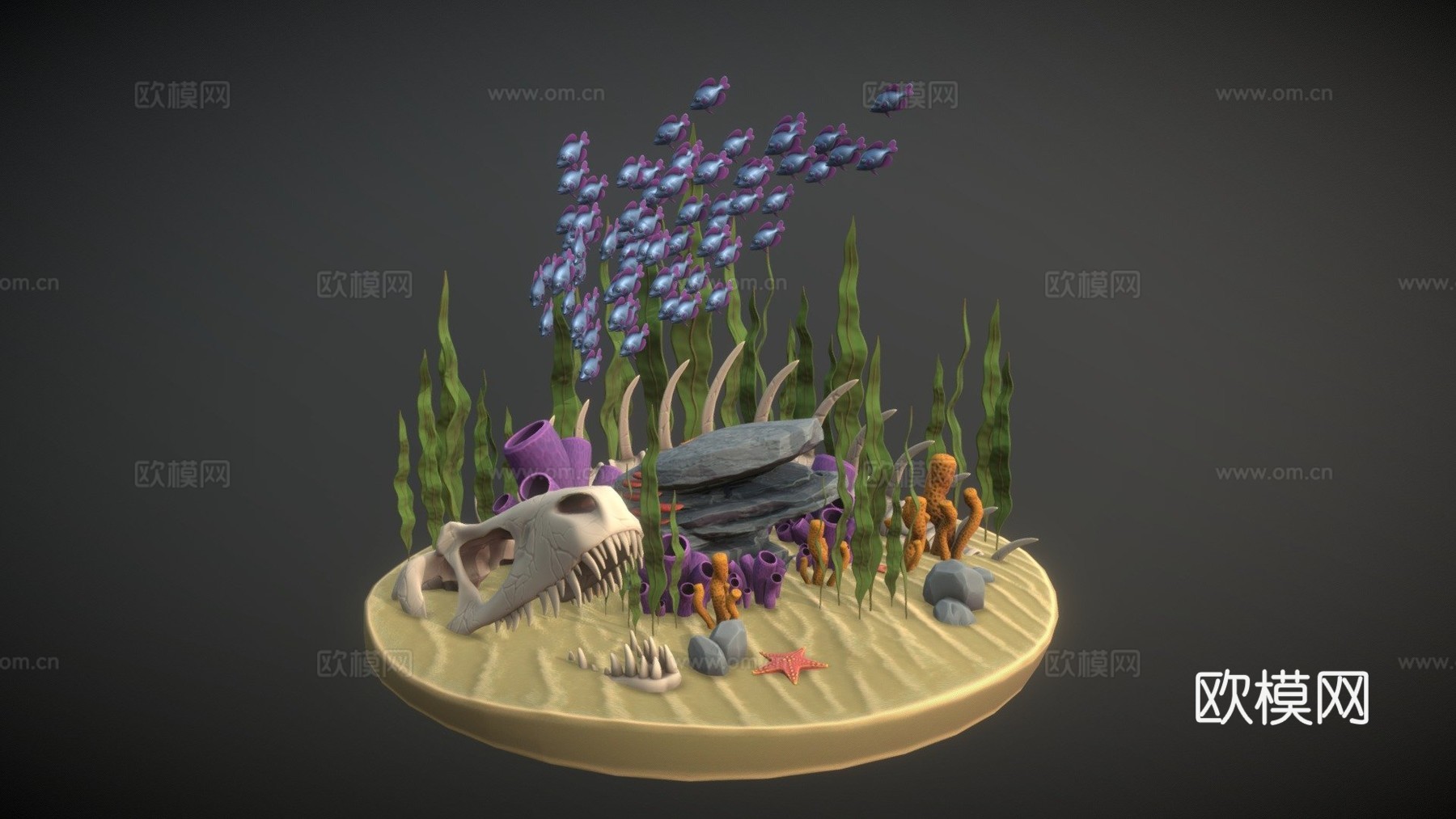 水下环境su模型下载（渲染图1）