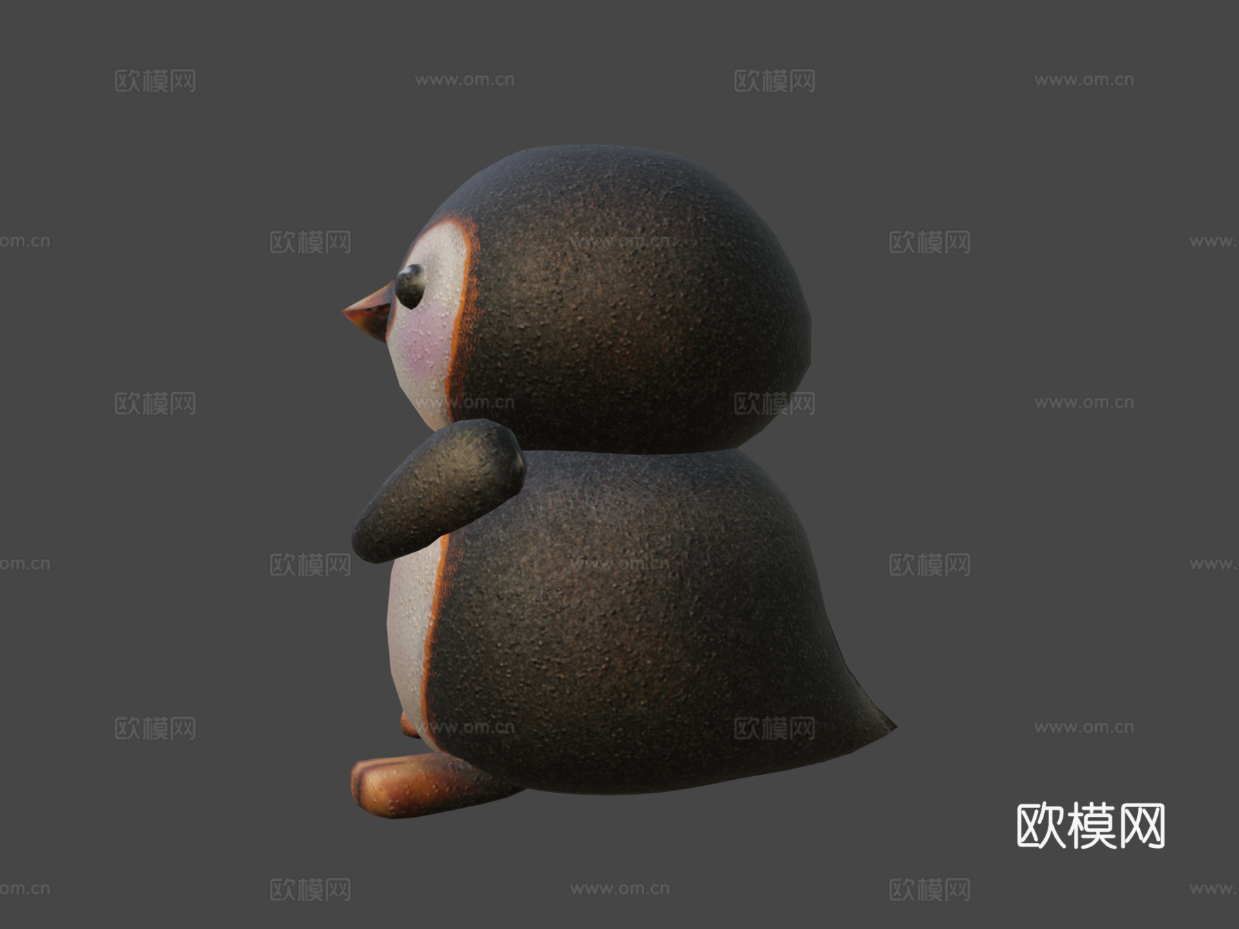 可爱胖企鹅su模型