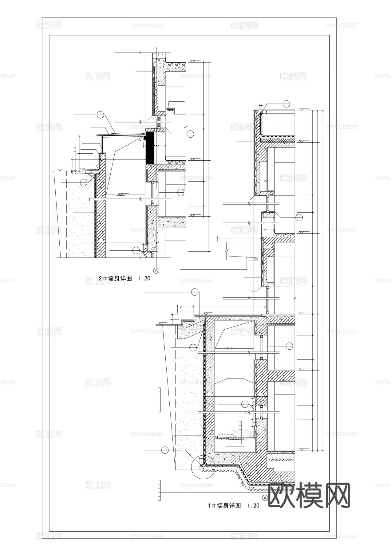 墙身详图cad施工图