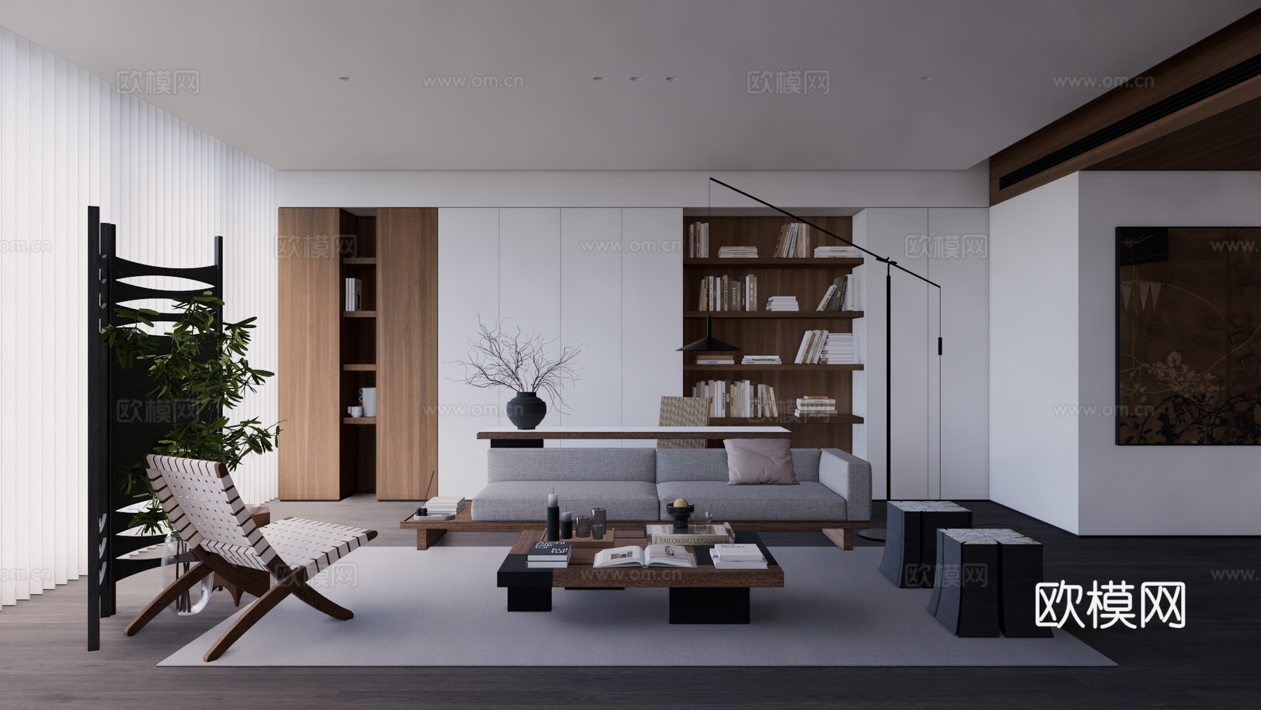 客厅 衣帽间 客餐厅su模型