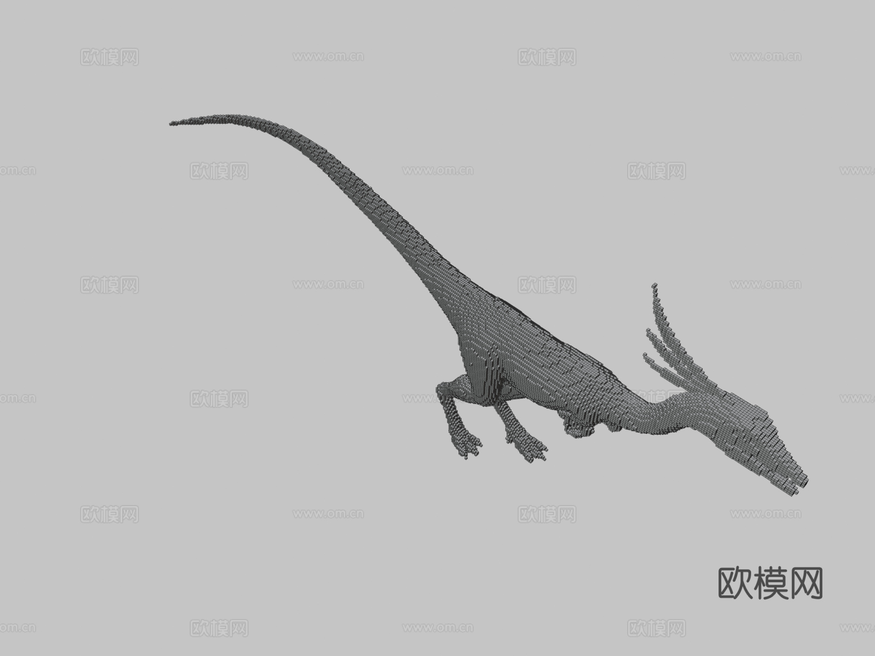 我的世界迅猛龙建造示意图su模型