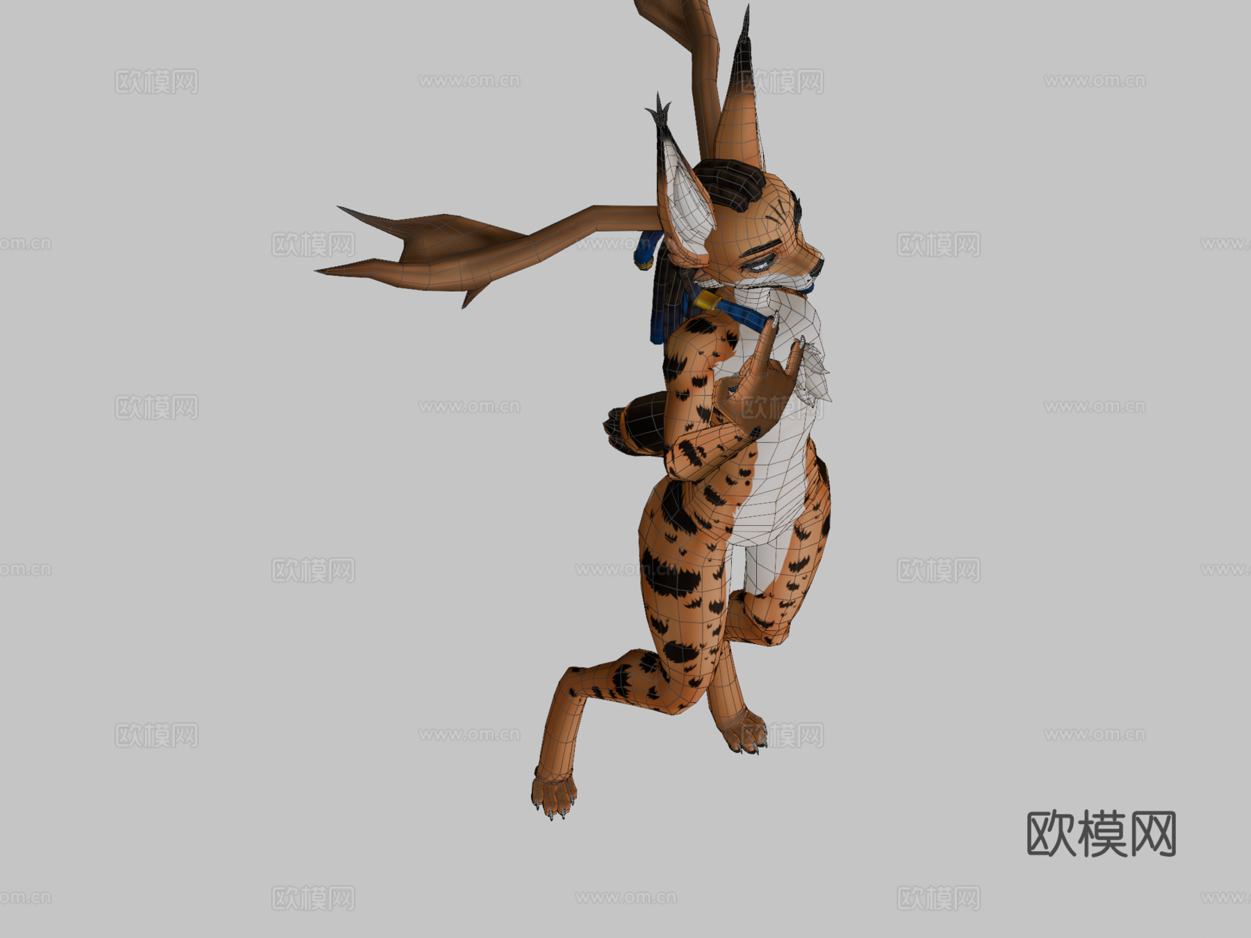 北极山猫虚拟形象su模型